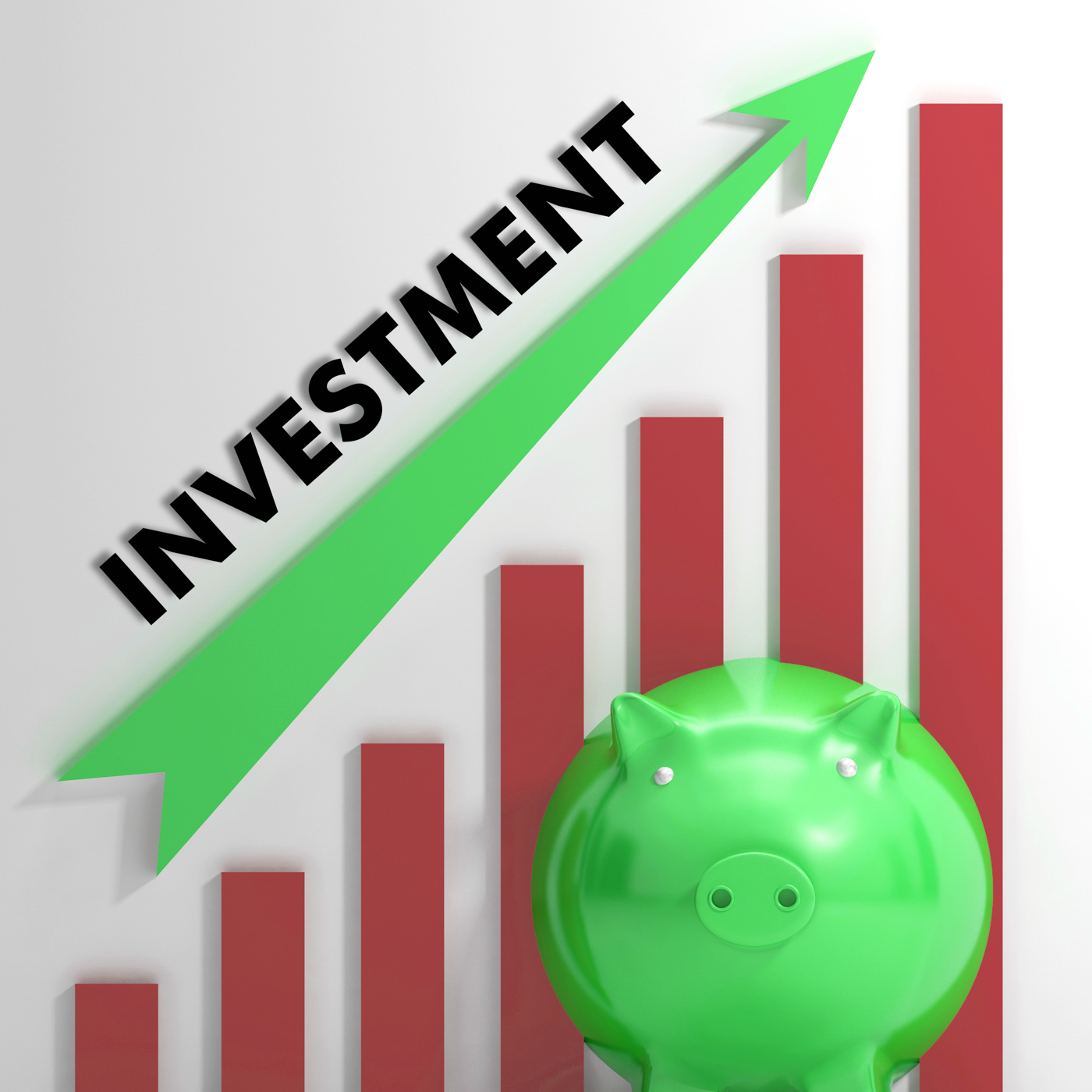 Raising investment chart shows progression photo