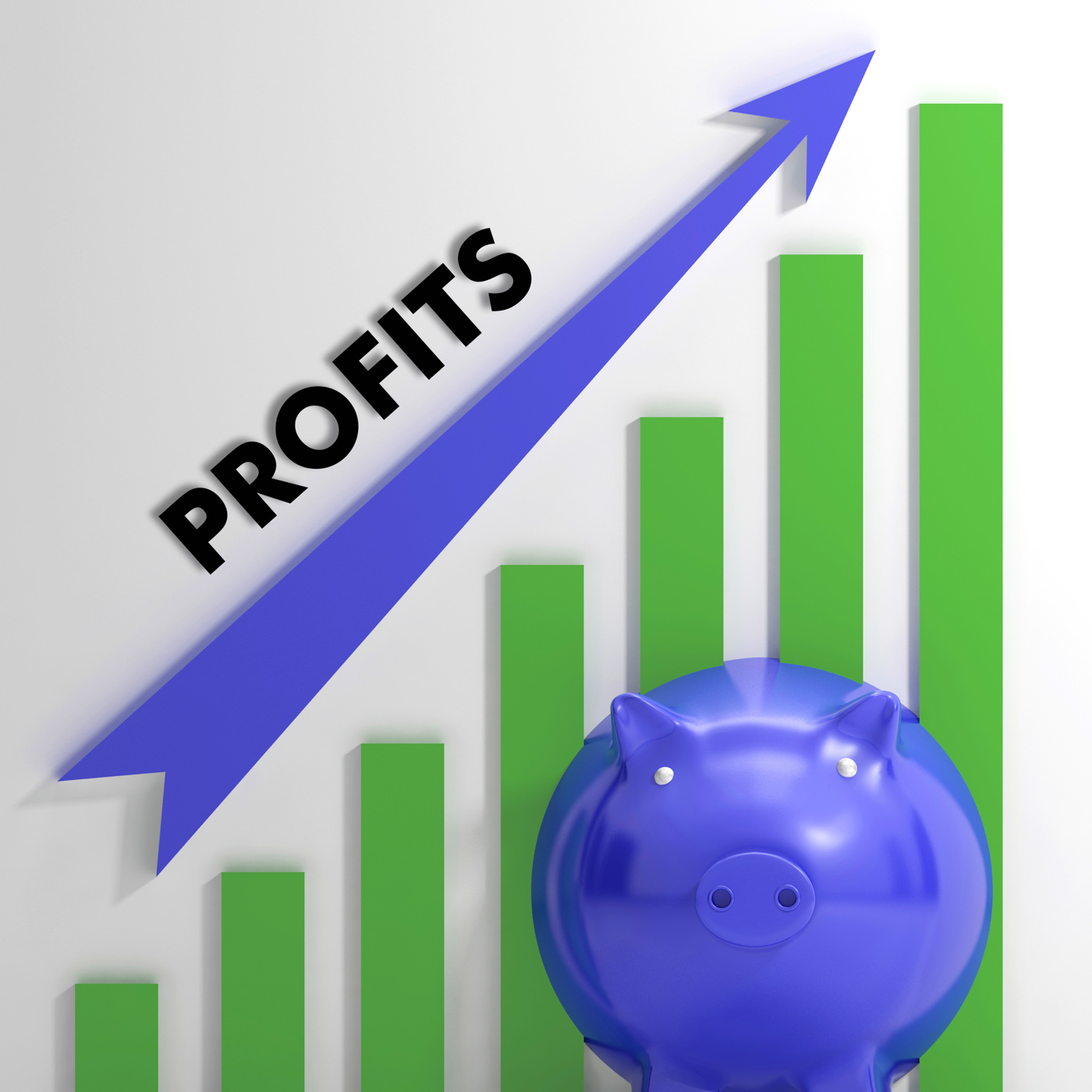 Raising profits chart showing business success photo