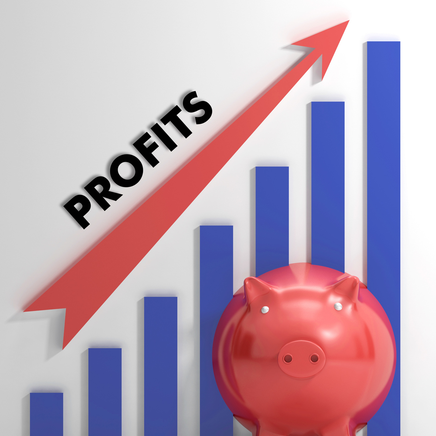 Raising profits chart shows balance progress photo