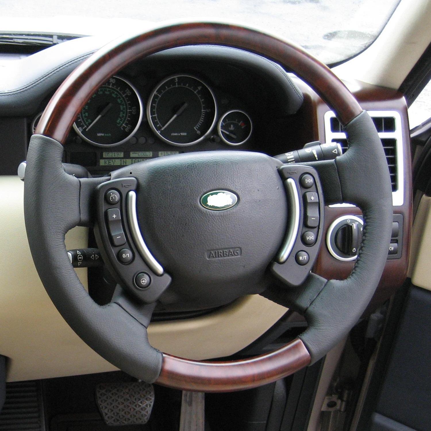 Steering Wheel Walnut & nappa leather Range Rover L322 Autobiography ...