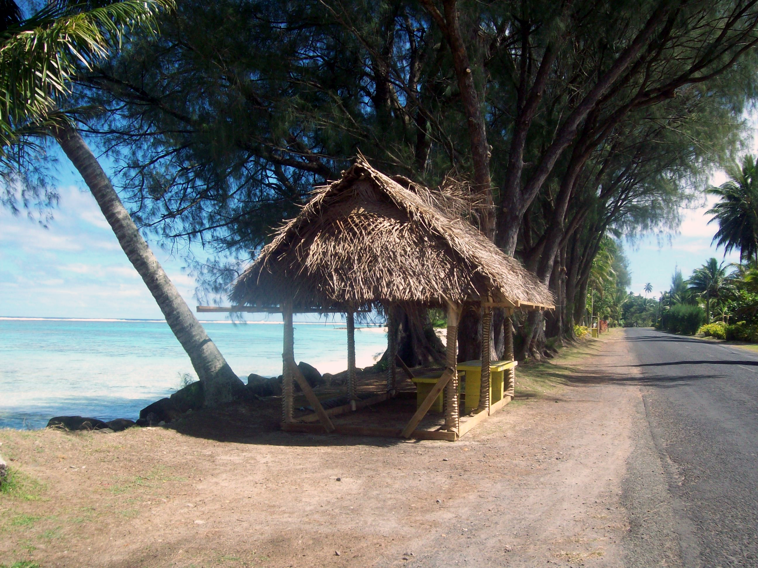 Rarotonga beach hut photo