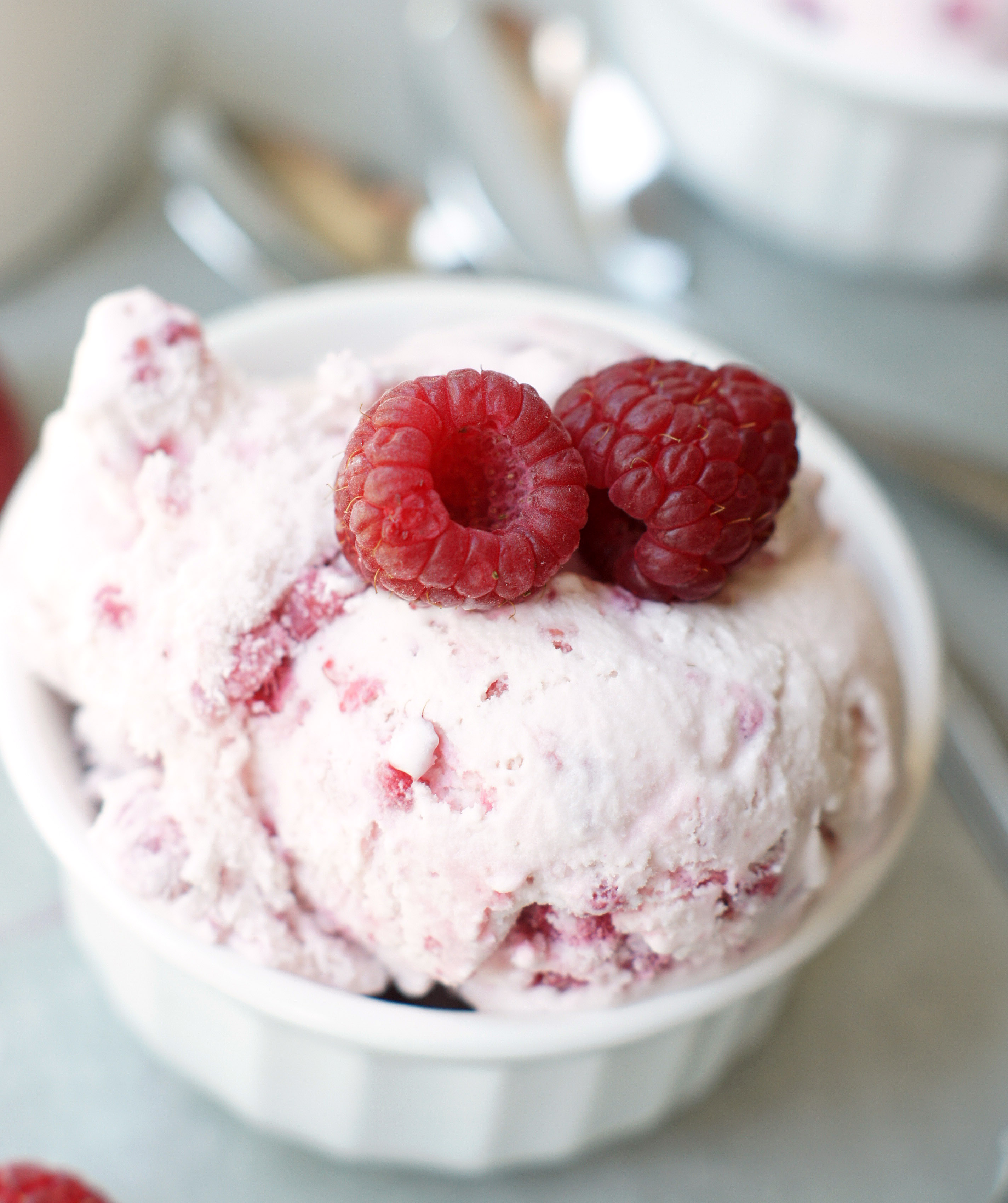 Fresh Raspberry Homemade Ice Cream - 5 Boys Baker