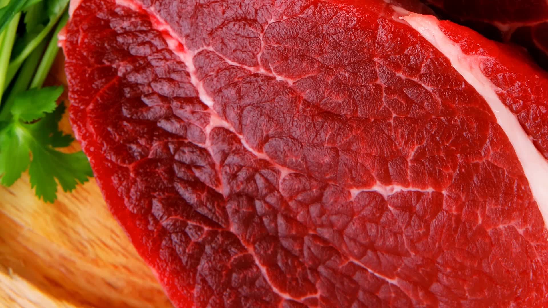 Uncooked meat : raw fresh beef ~ Hi Res Video #22821196