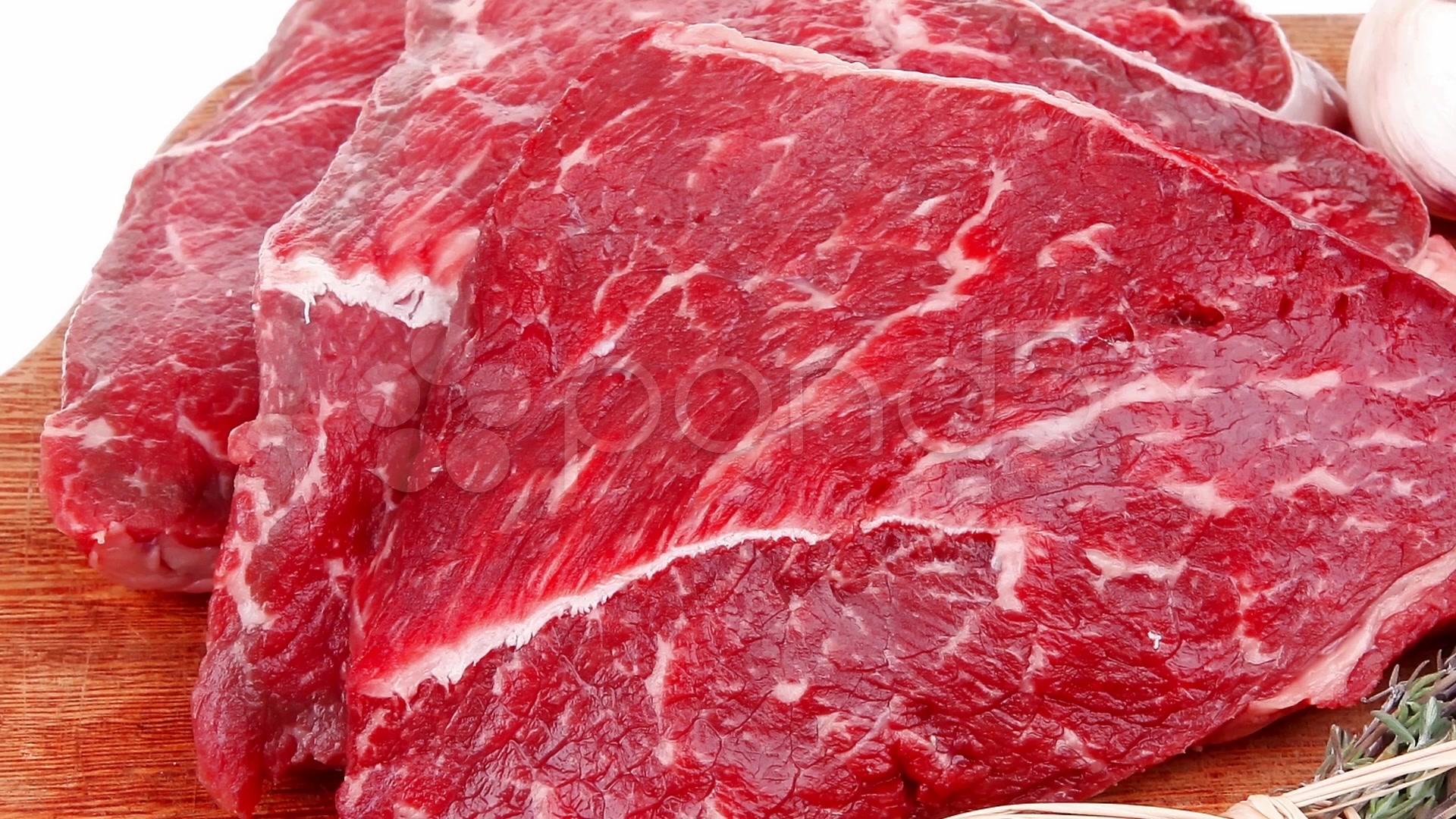 Fresh raw beef meat fillet flesh ~ Video Clip #33487462