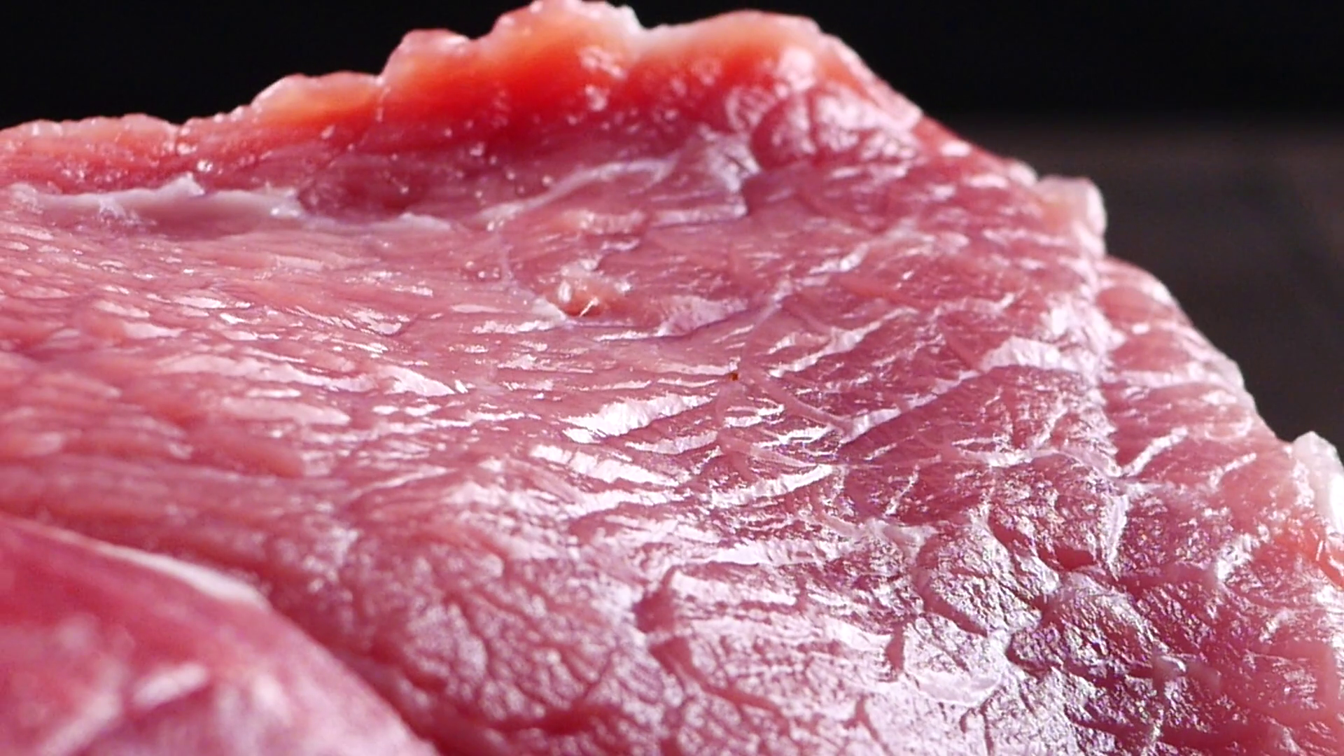 Beef raw red meat closeup texture background Stock Video Footage ...