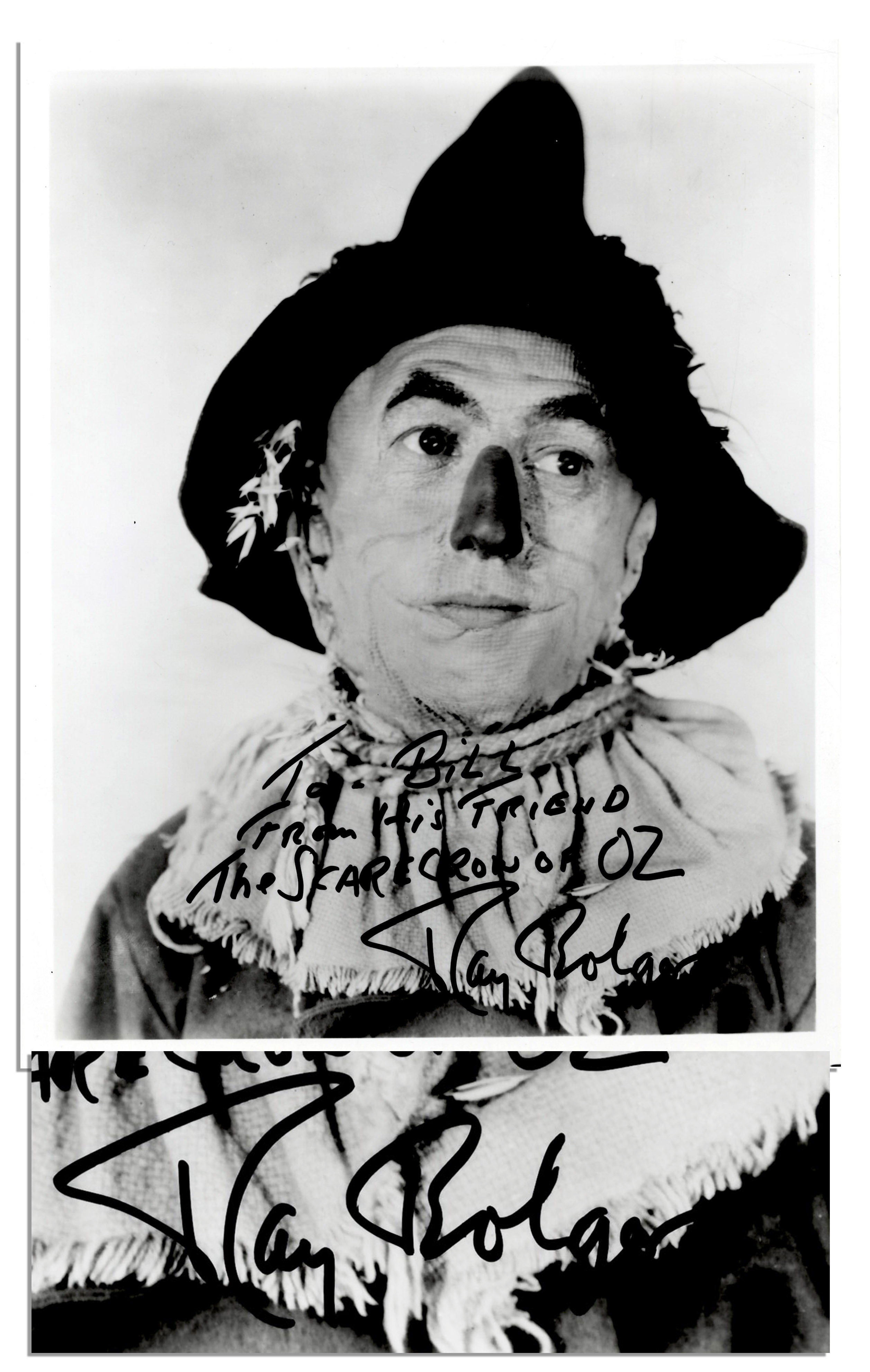 Lot Detail - Ray Bolger 8'' x 10'' Glossy ''Wizard of Oz'' Signed ...