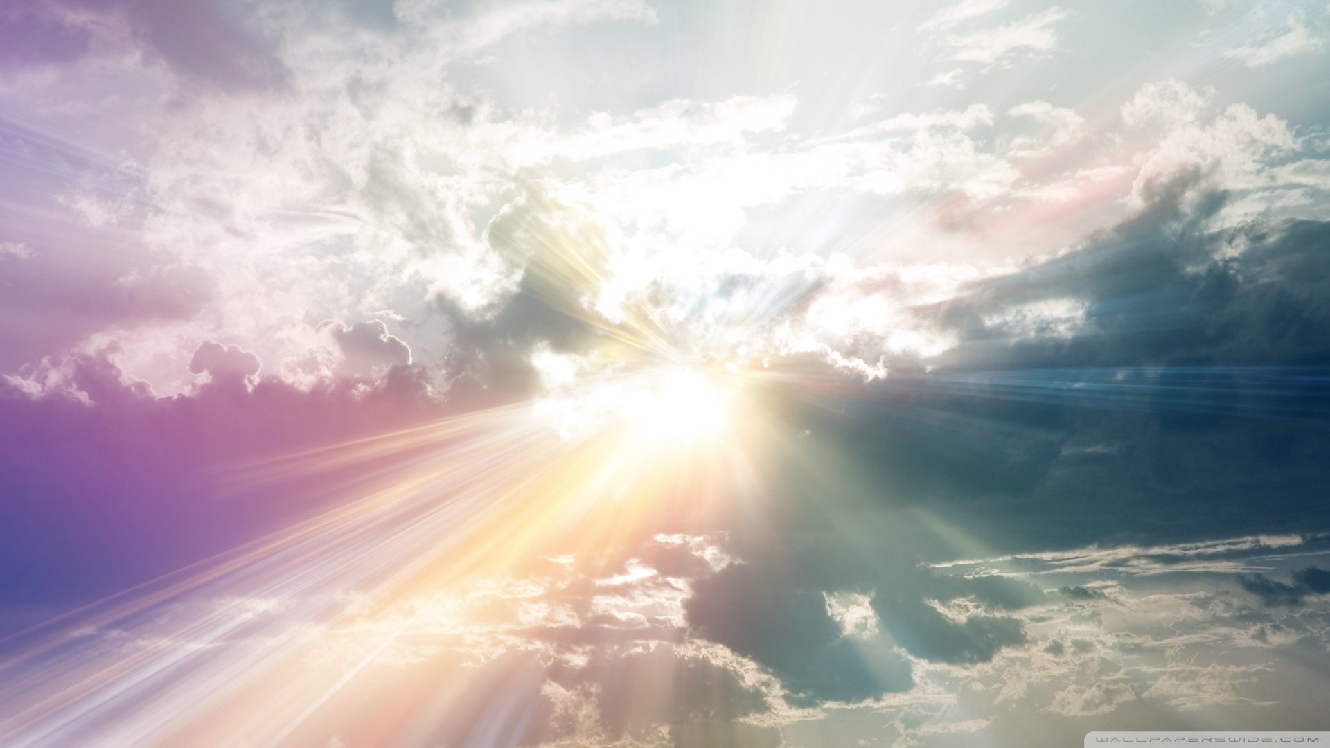 Sun Rays Through The Clouds Colorful ❤ 4K HD Desktop Wallpaper for ...