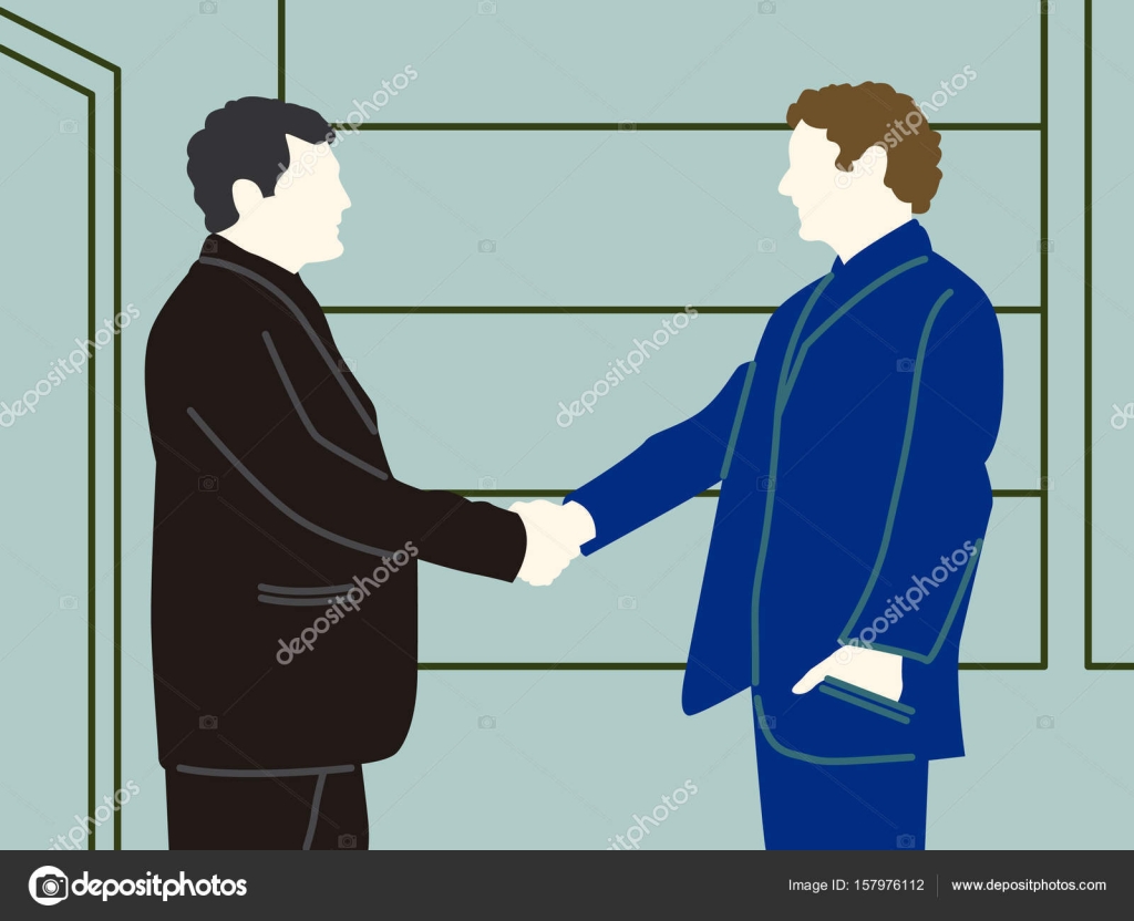 Handshake of business partners. Symbol of reaching an agreement ...