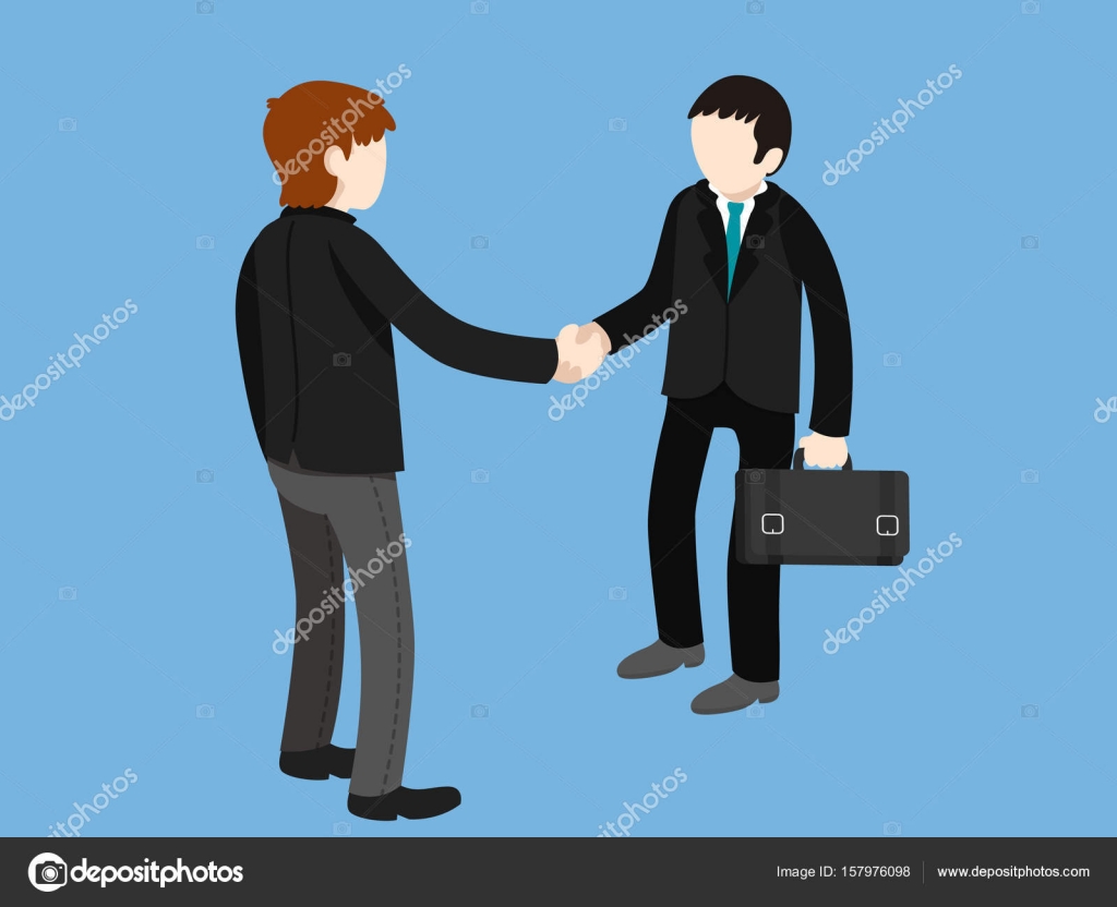 Handshake of business partners. Symbol of reaching an agreement ...