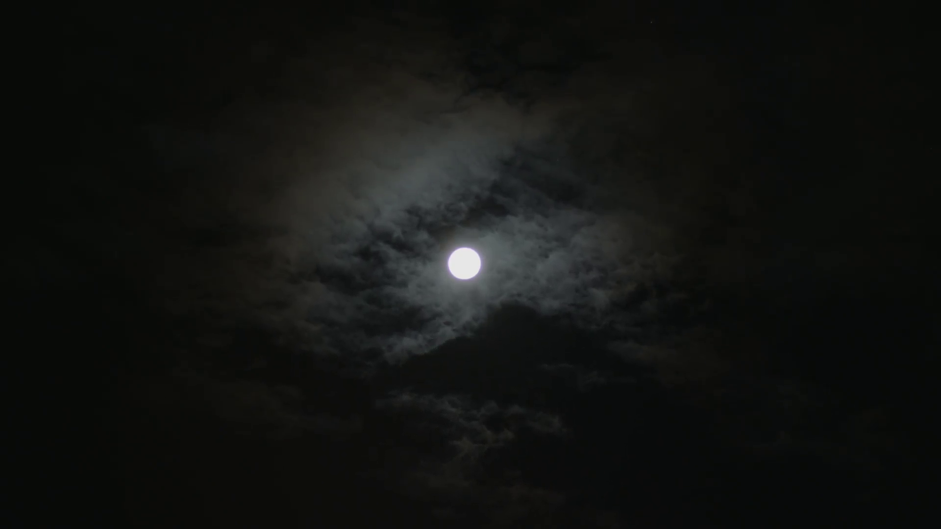 Clouds pass in front of a full moon in a dark sky Stock Video ...