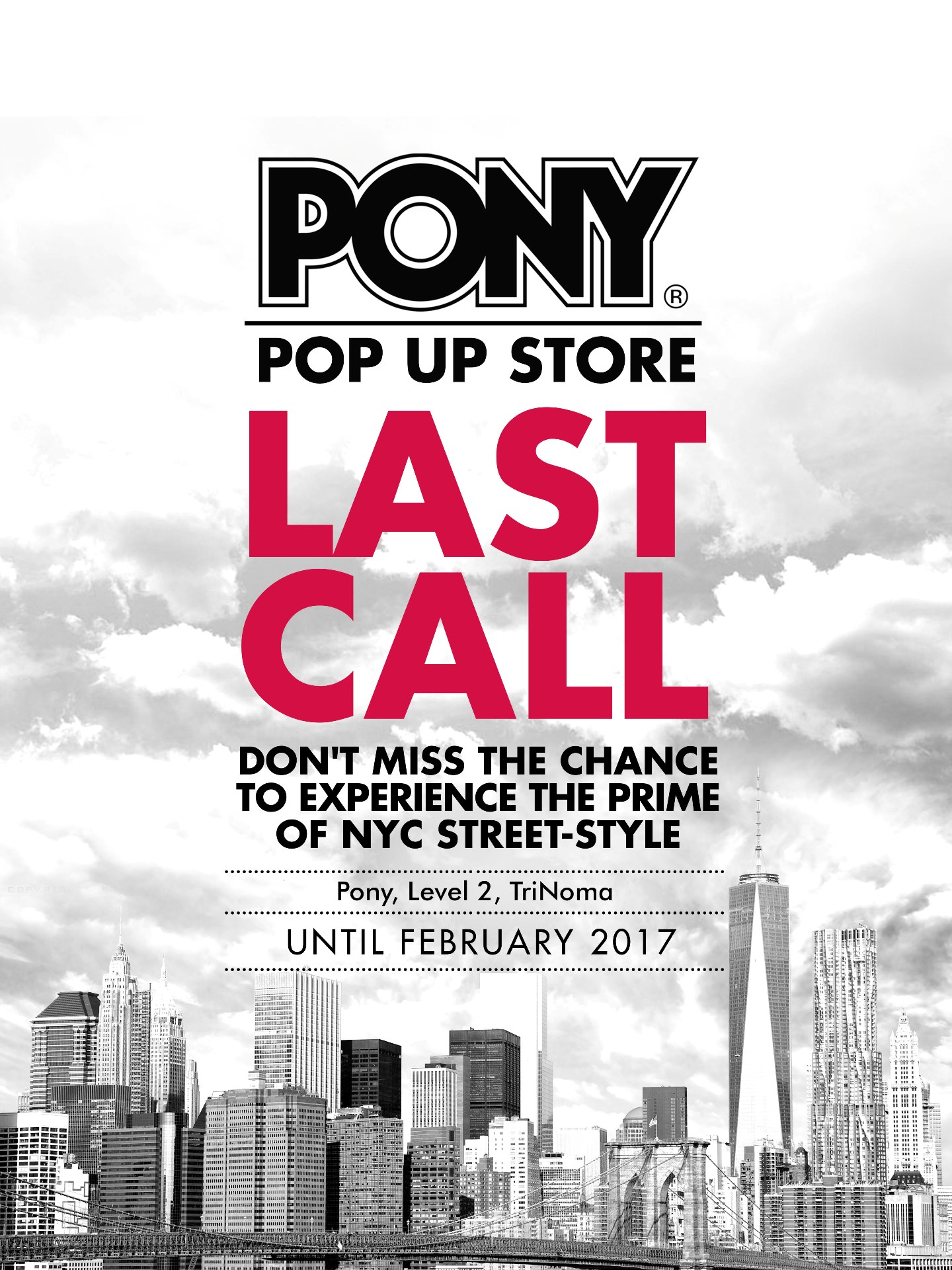 Last Call to PONY Pop-Up Store