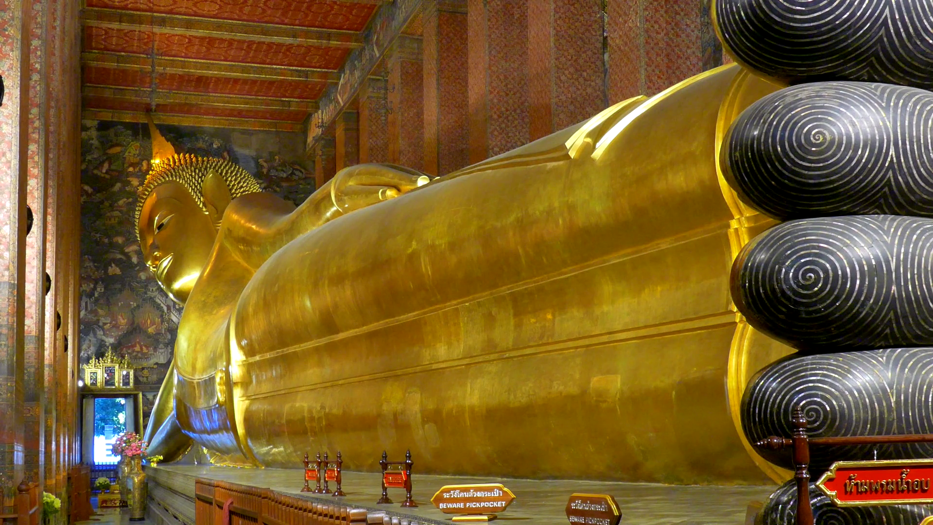 Reclining Buddha in Wat Pho Temple, Bangkok, Thailand, Asia Stock ...