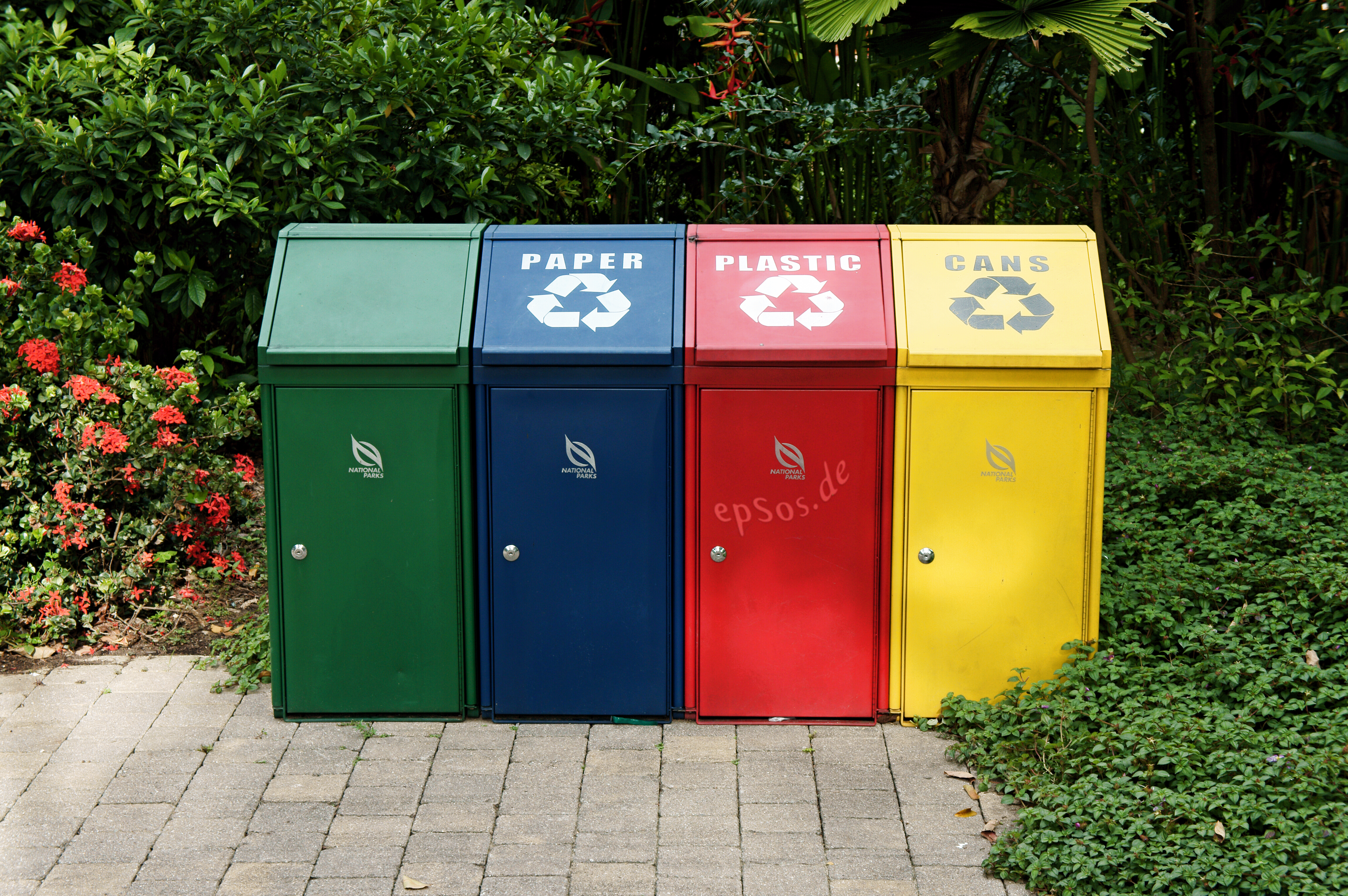 File:Trash Recycling with Disposal Containers.jpg - Wikimedia Commons