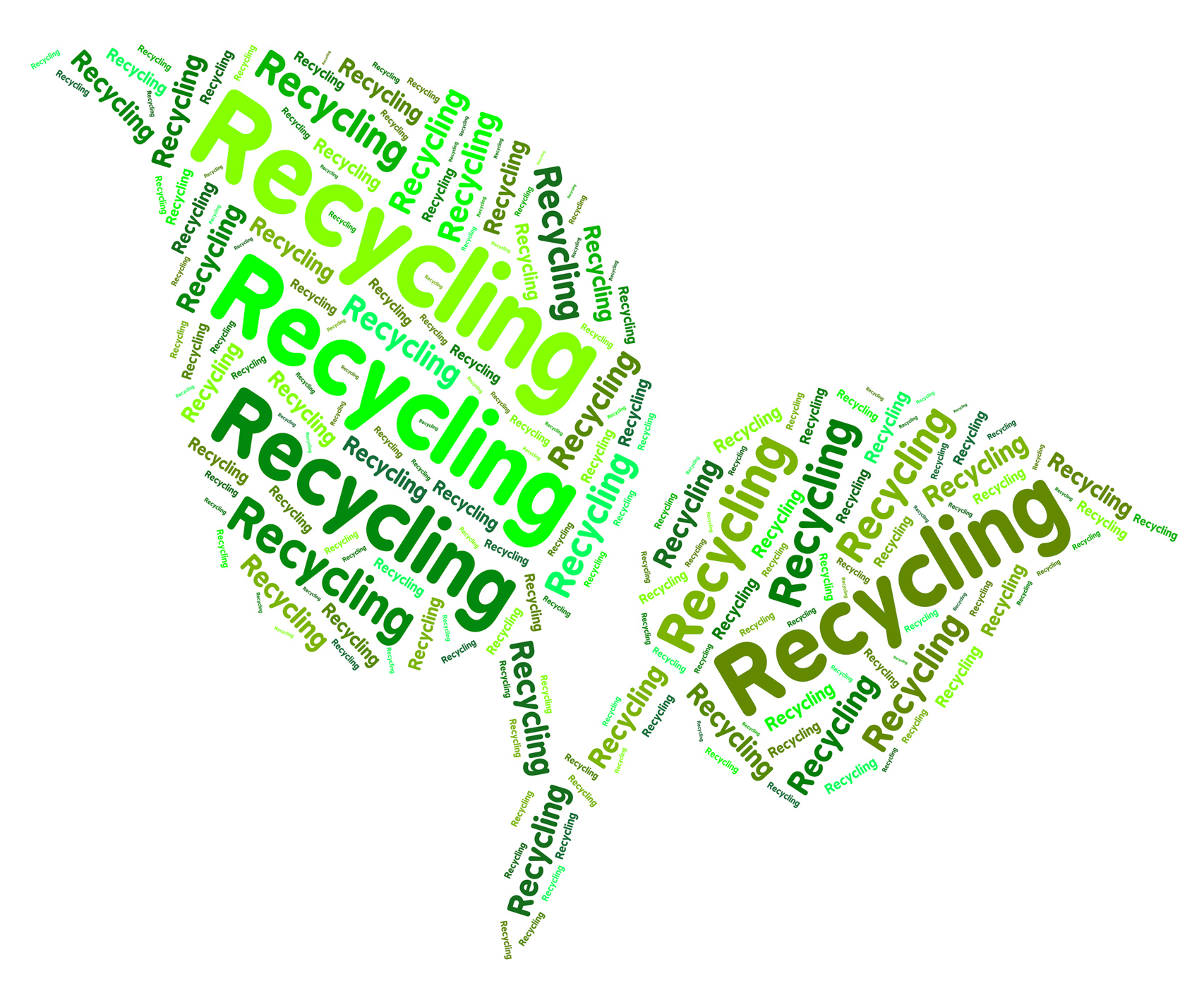 Recycling word shows eco friendly and recycle photo