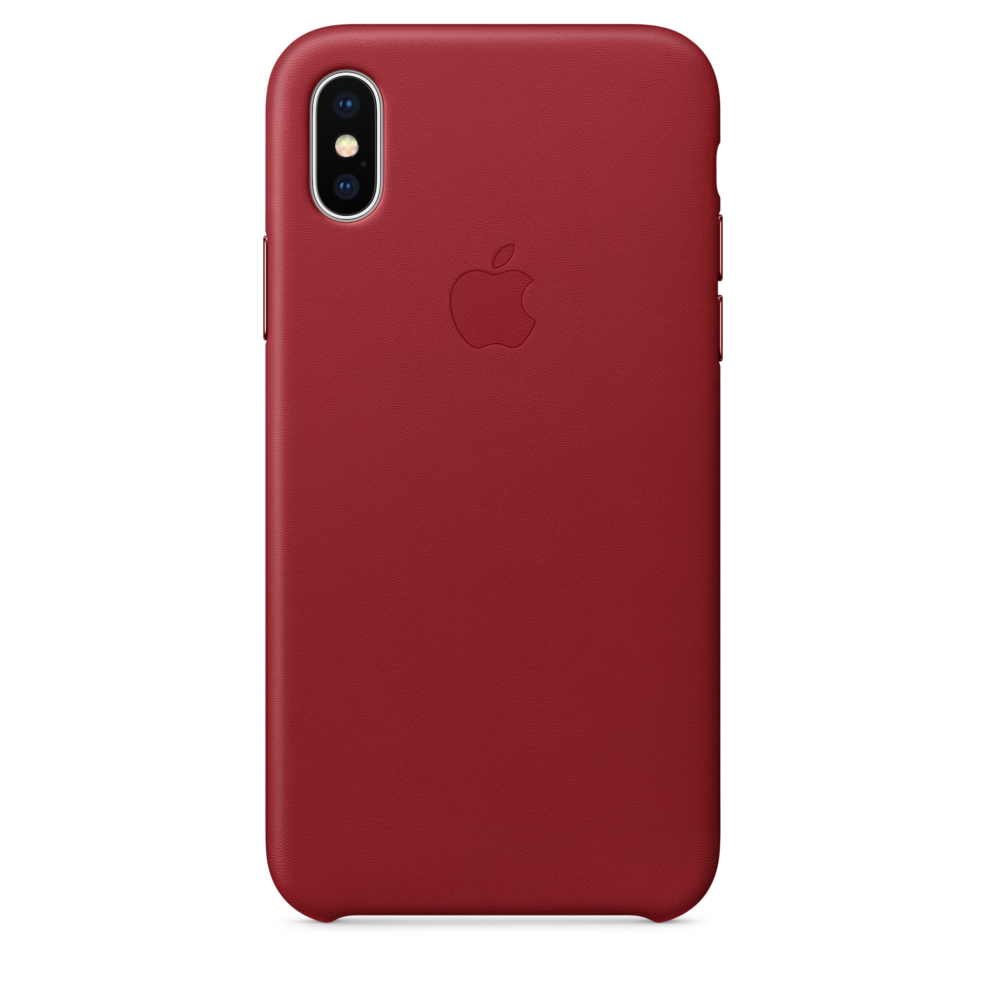 iPhone X Leather Case - (PRODUCT)RED - Apple