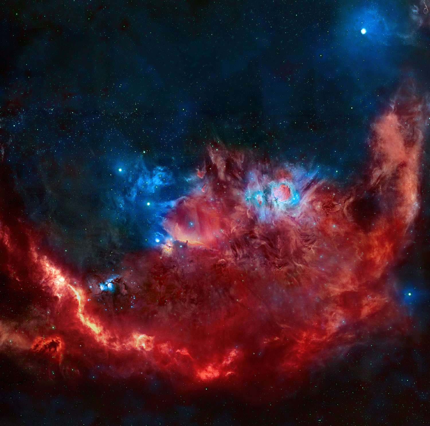APOD: 2016 April 13 - Orion in Red and Blue