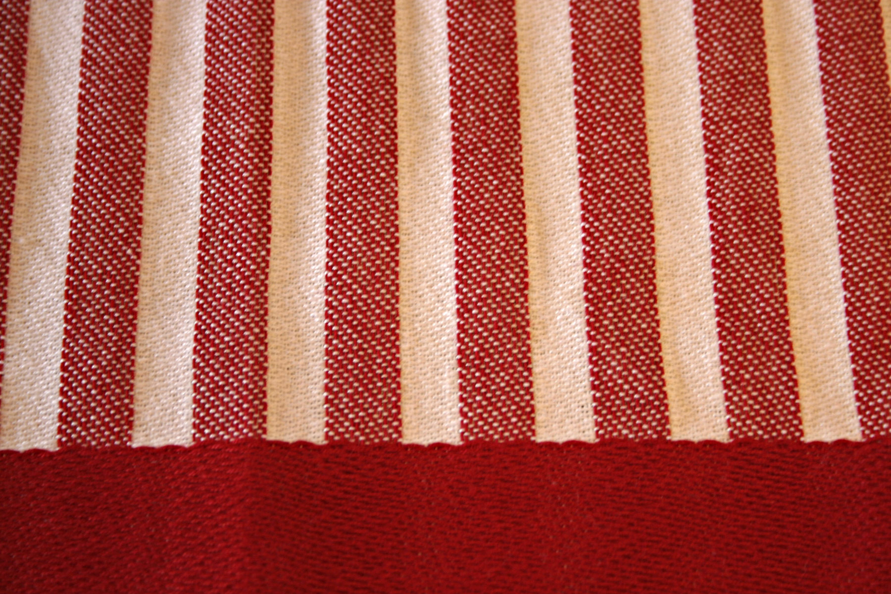 Red and white cloth photo
