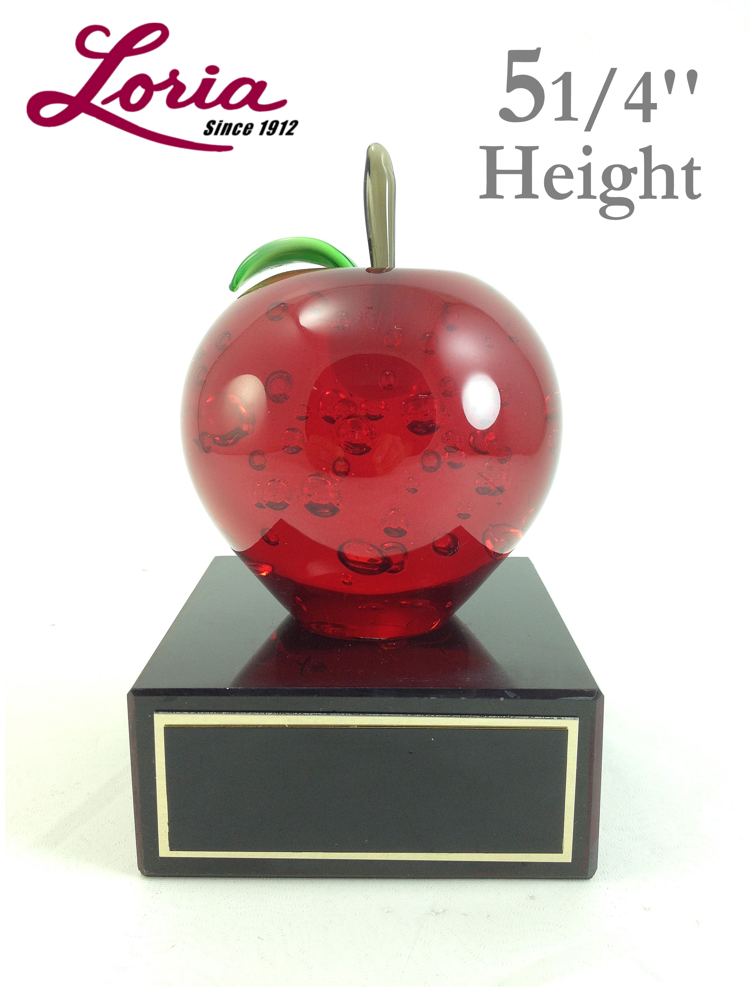 Red Apple Glass Award for teachers, students, NYC Big Apple @ Loria ...