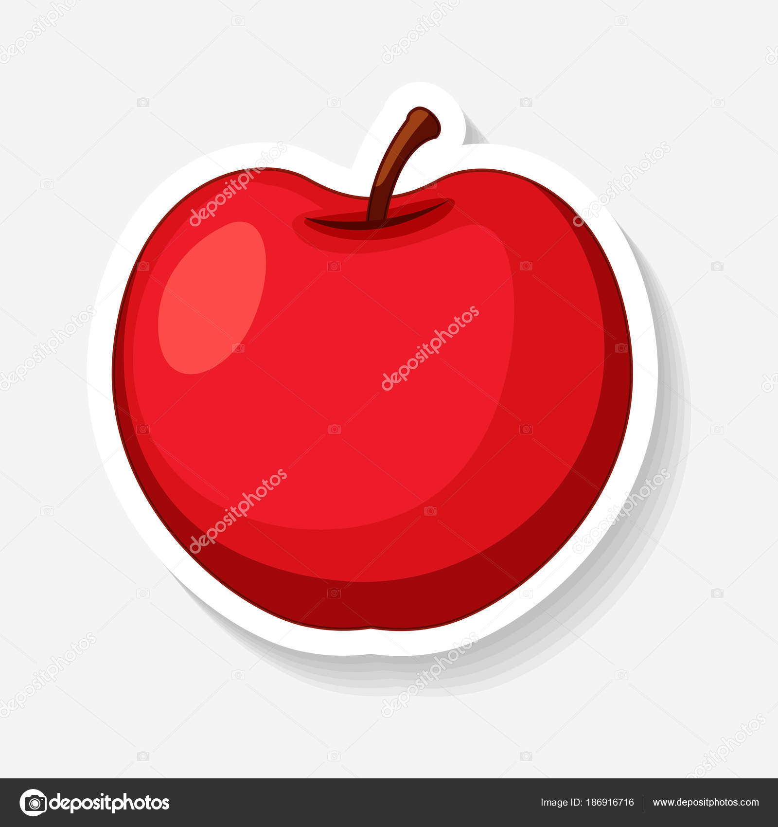 Sticker design for red apple — Stock Vector © brgfx #186916716