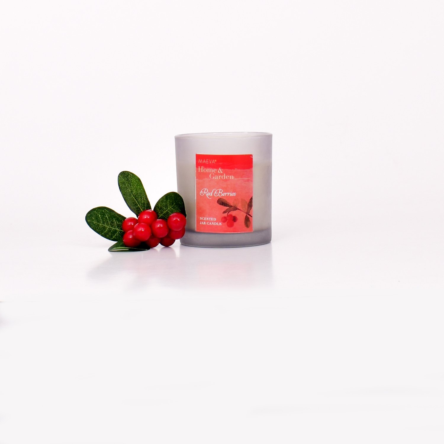 Red Berries Frosted Glass Scented Candle – The Maeva Store
