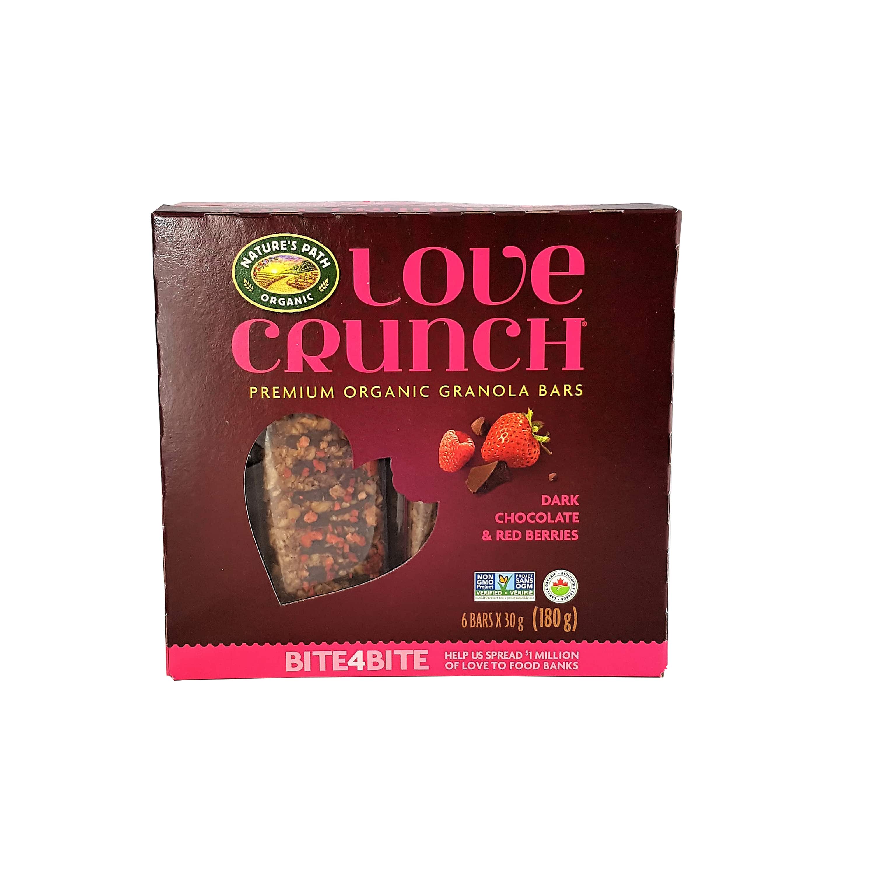 Love crunch, organic Granola Bars with dark chocolate and red ...