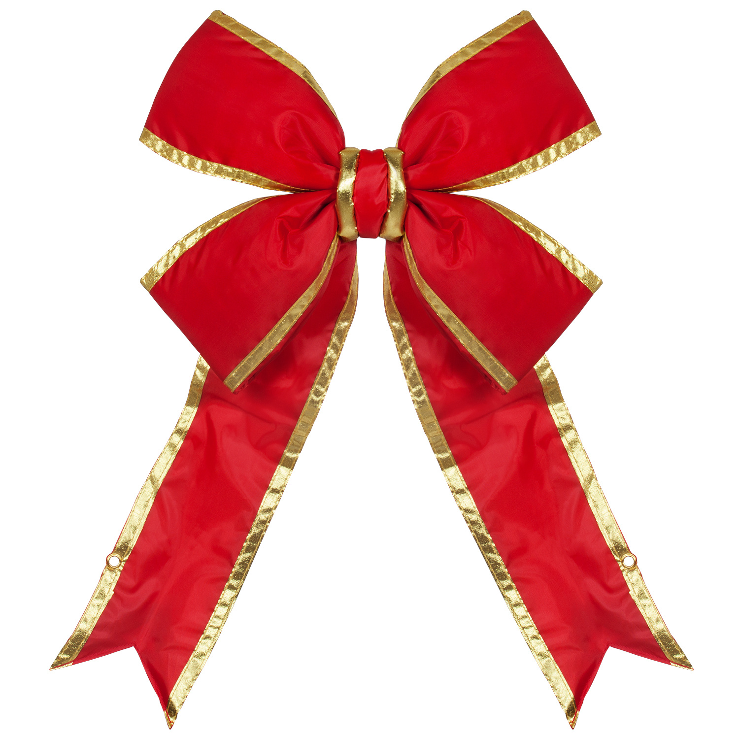 Red with Gold Trim Structural 3D Nylon Christmas Bow