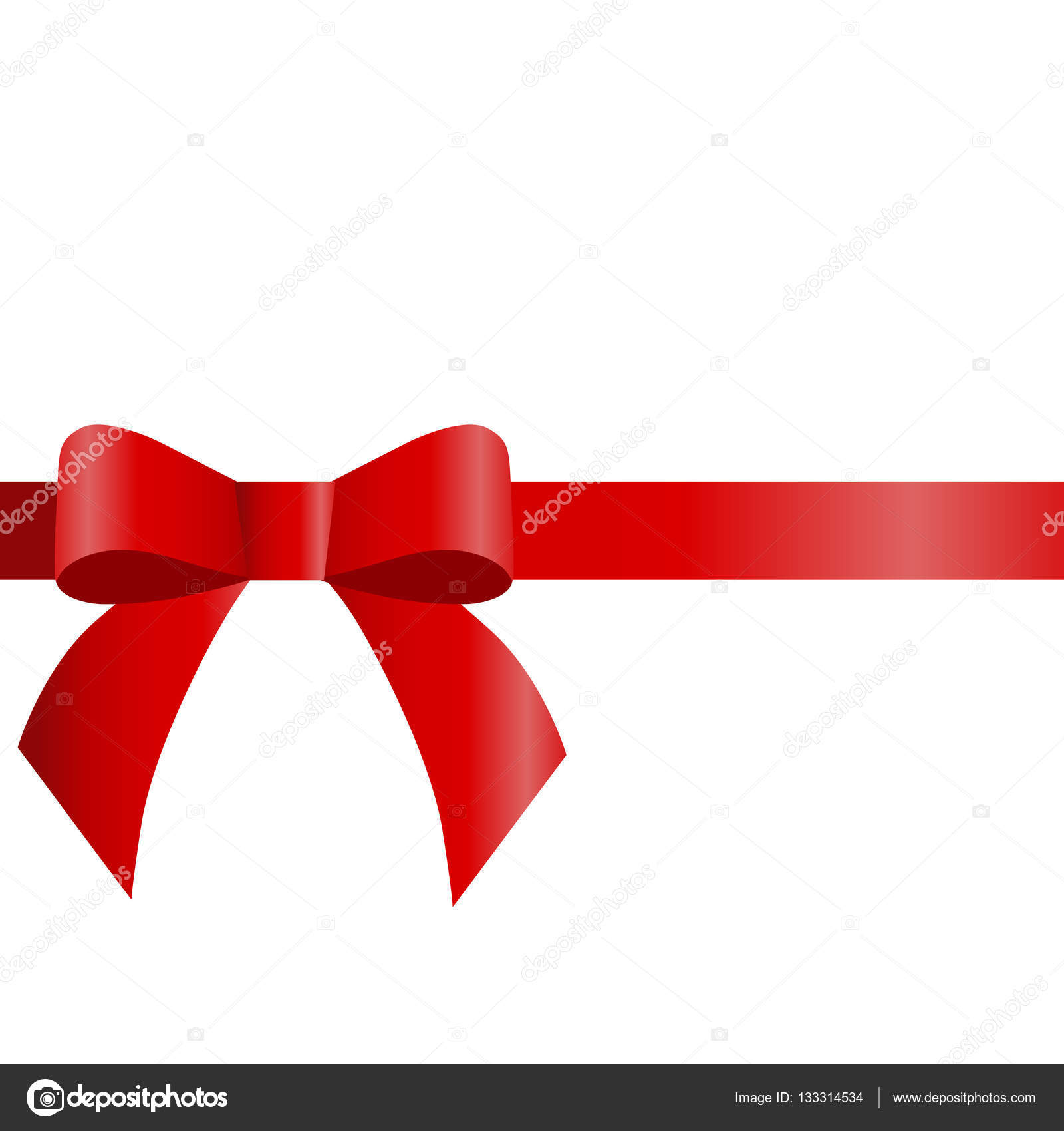 decorative red bow horizontal red ribbon. — Stock Vector © dofa80 ...