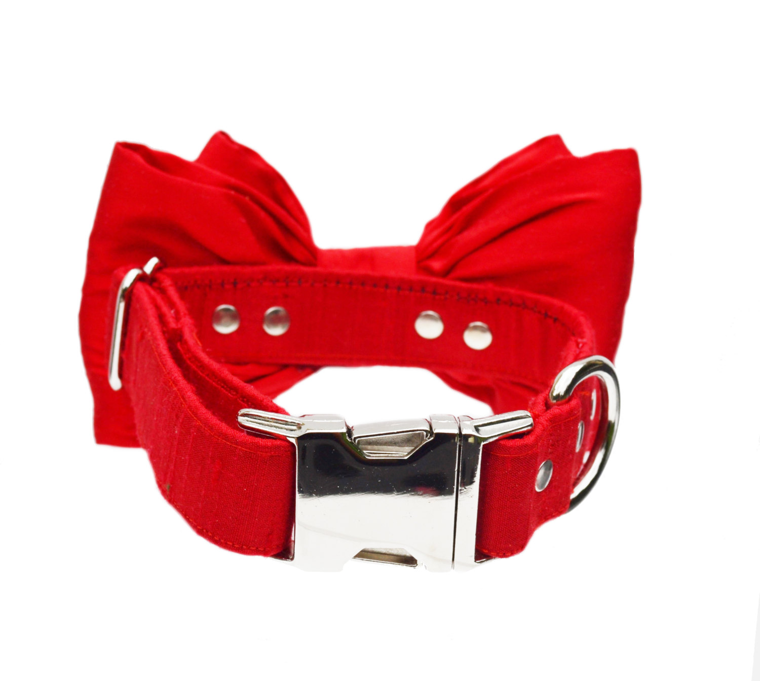 Red Bow tie Dog Collar, Wedding Red Dog bow, Red Party dog bow