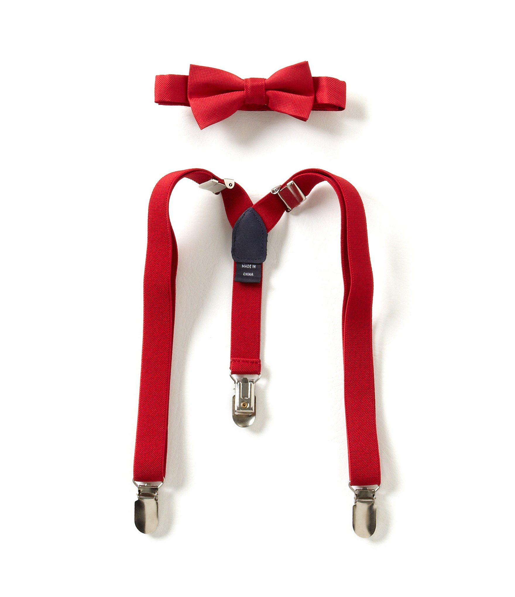 Starting Out Baby Boys Solid Bow Tie & Suspender Set | Dillards
