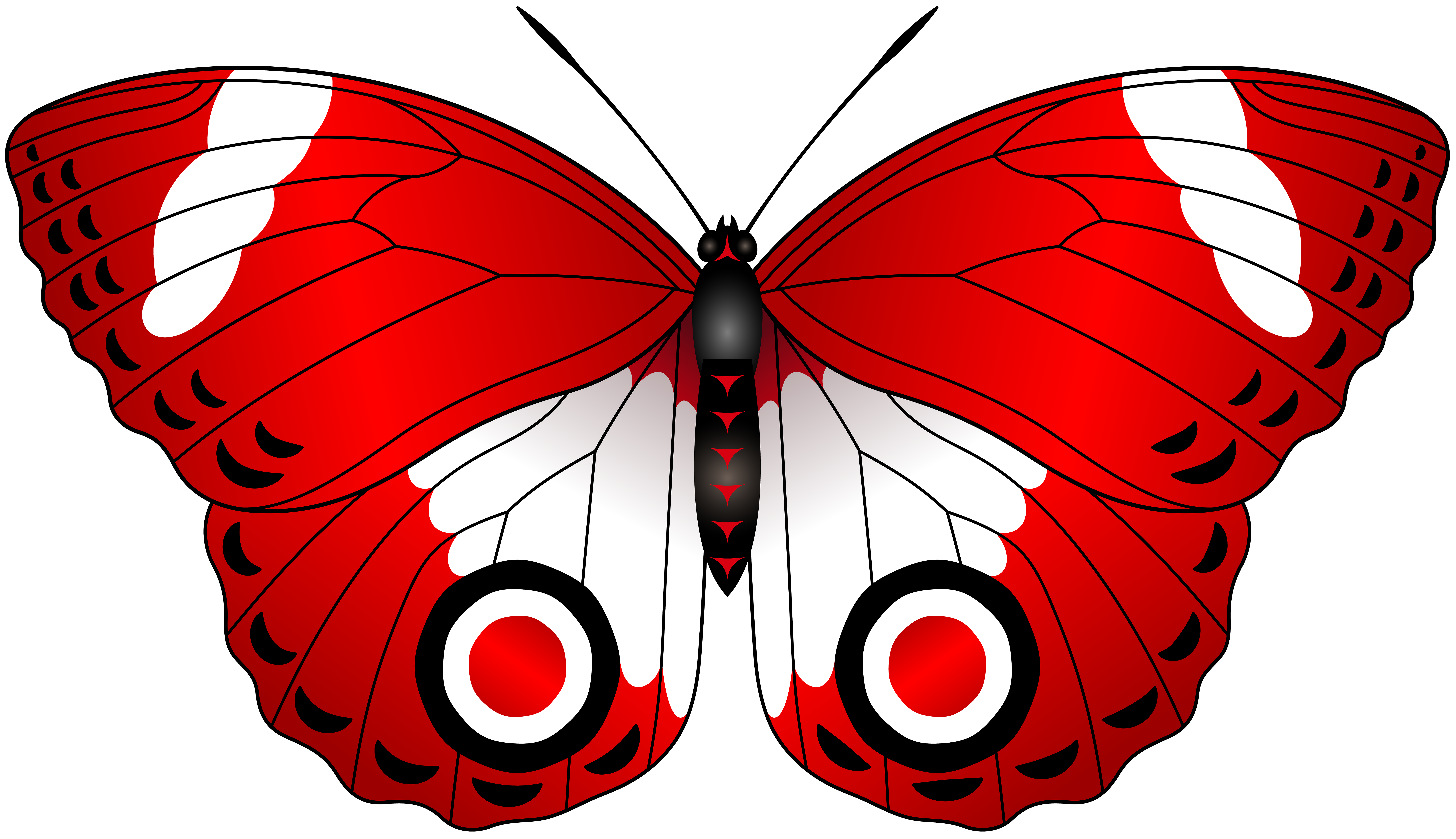 Red Butterfly Transparent Clip Art Image | Gallery Yopriceville ...