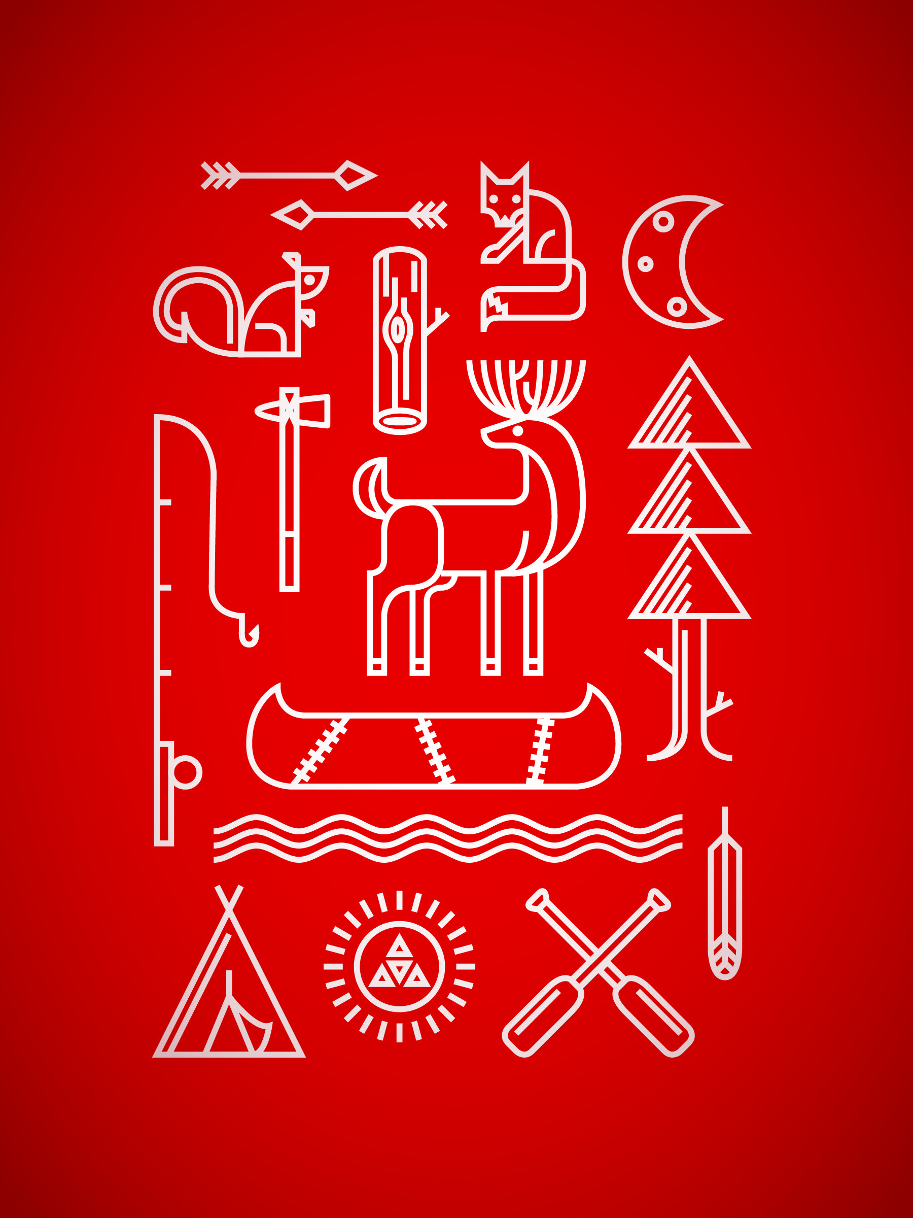Spalding Design // Camp Piomingo Summer Camp poster (Red) // Camp ...