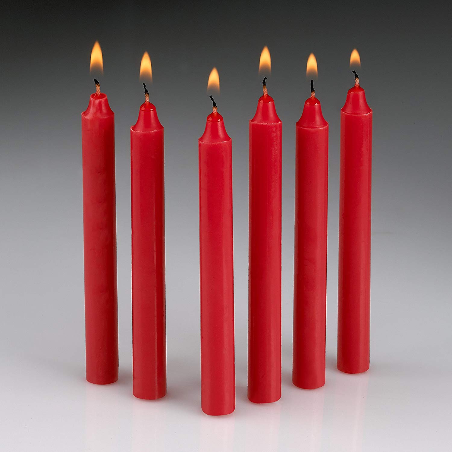 Amazon.com: 60 Chime Red Taper Candles 4 Inch X 7/16 from a Inch ...