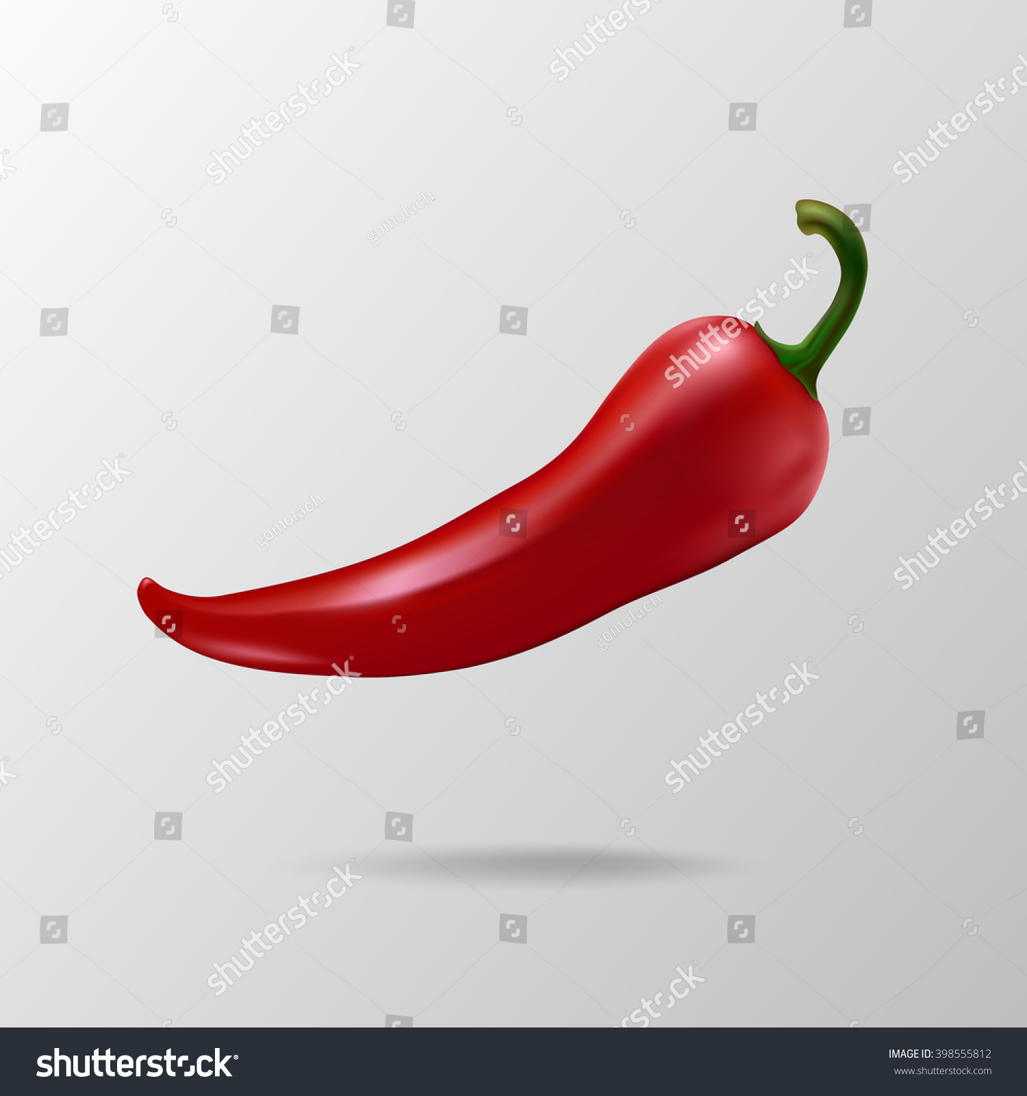 Vector Red Chilli Pepper Stock Vector 398555812 - Shutterstock