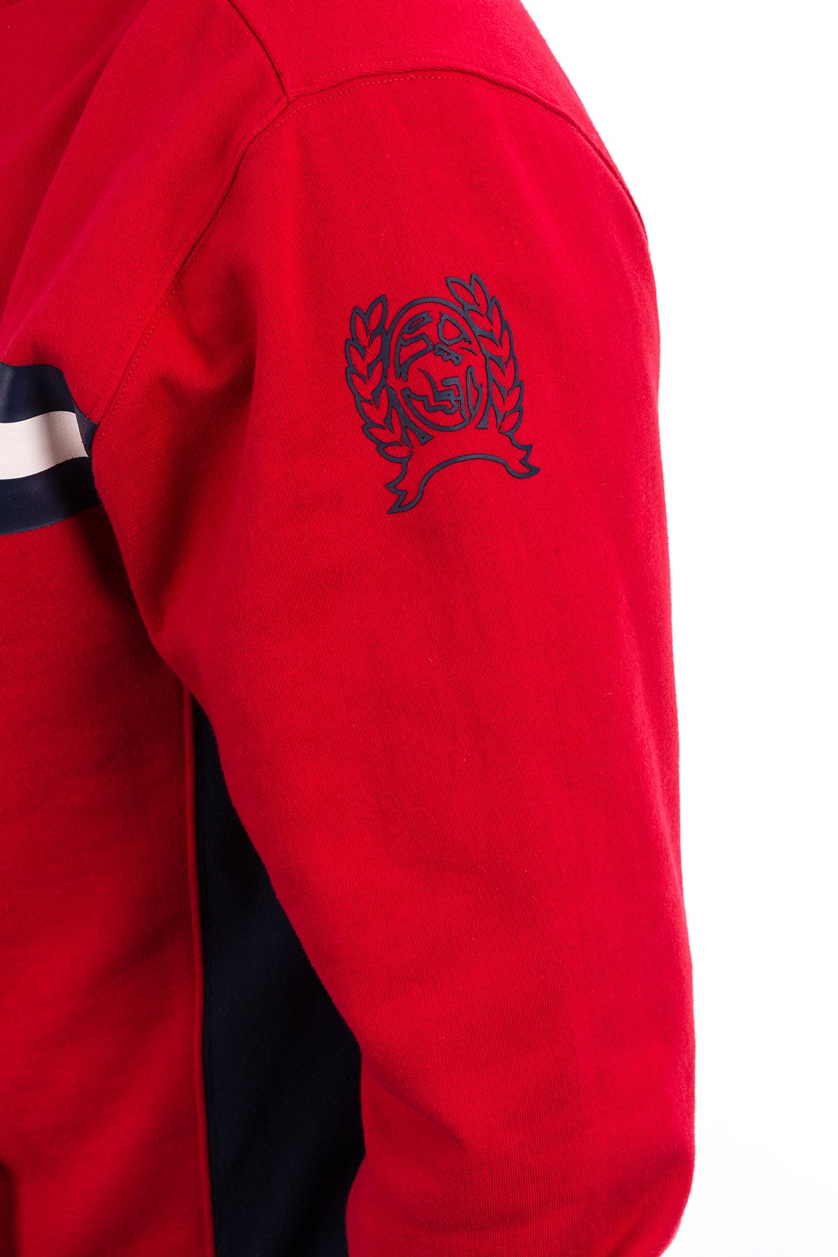 CINCH Jeans | Men's Red and Black Cotton-Poly Fleece Hoodie With ...