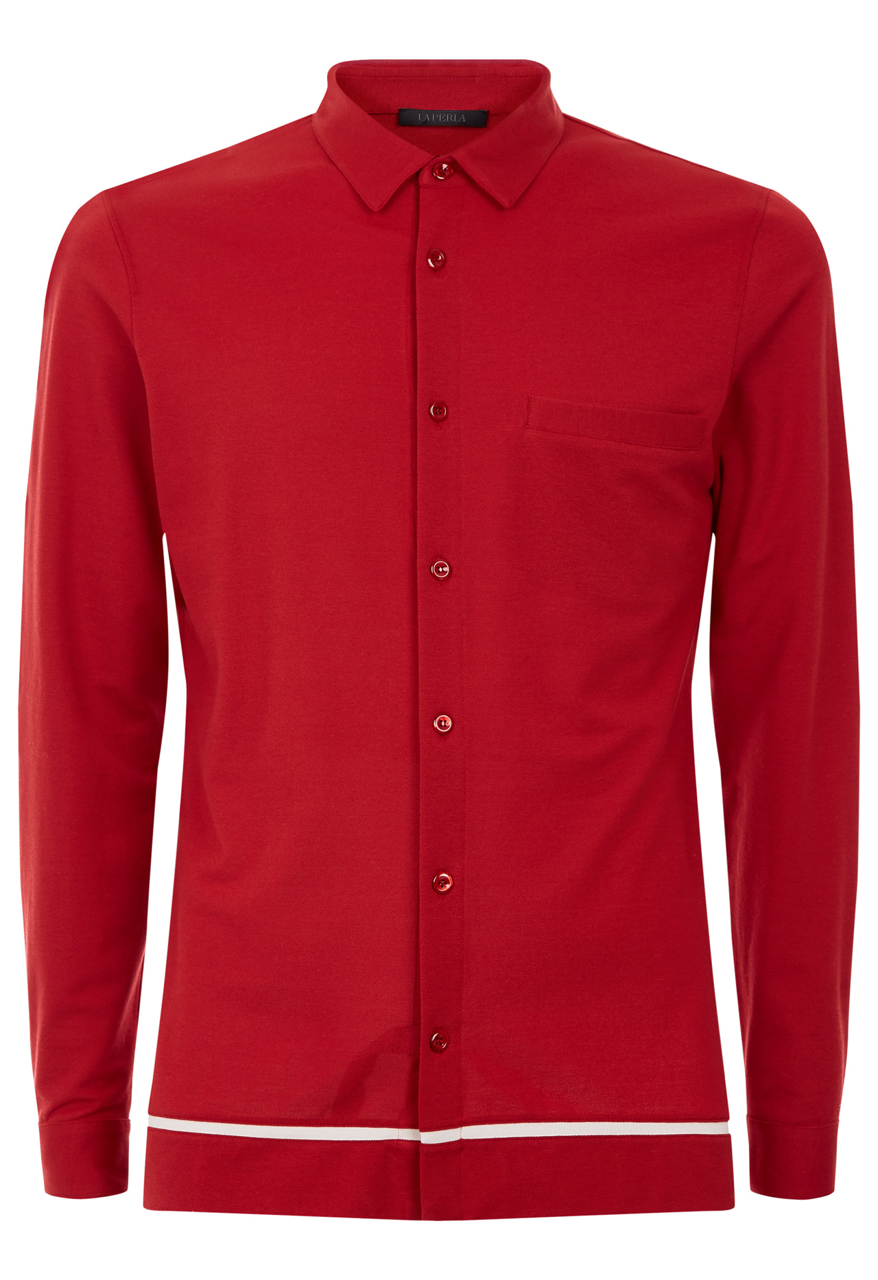 Gentlemen's Club Carmine Red Cotton-silk Shirt | La Perla