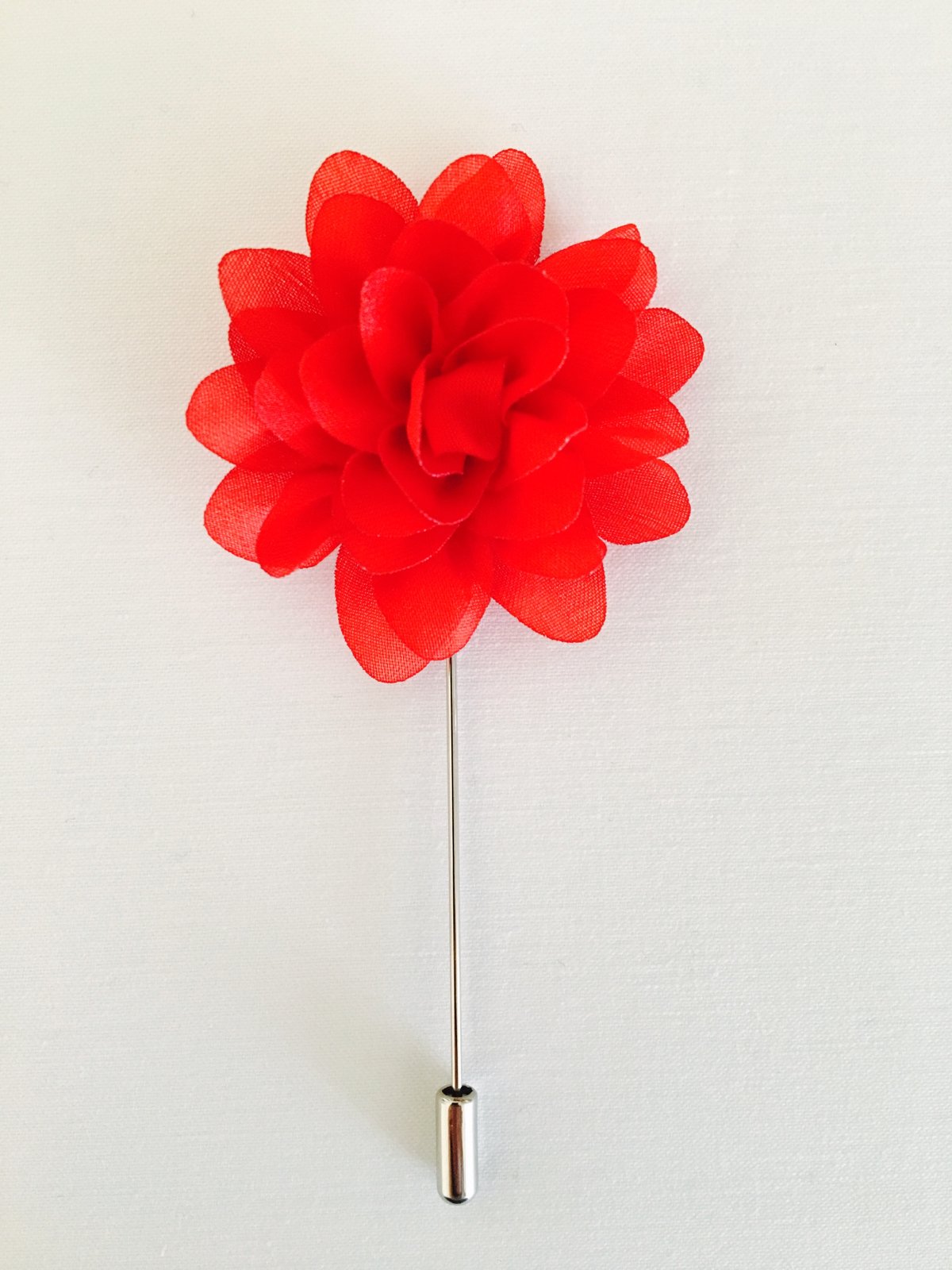 DapperFly.com — Dahlia - Red Flower Lapel Pin