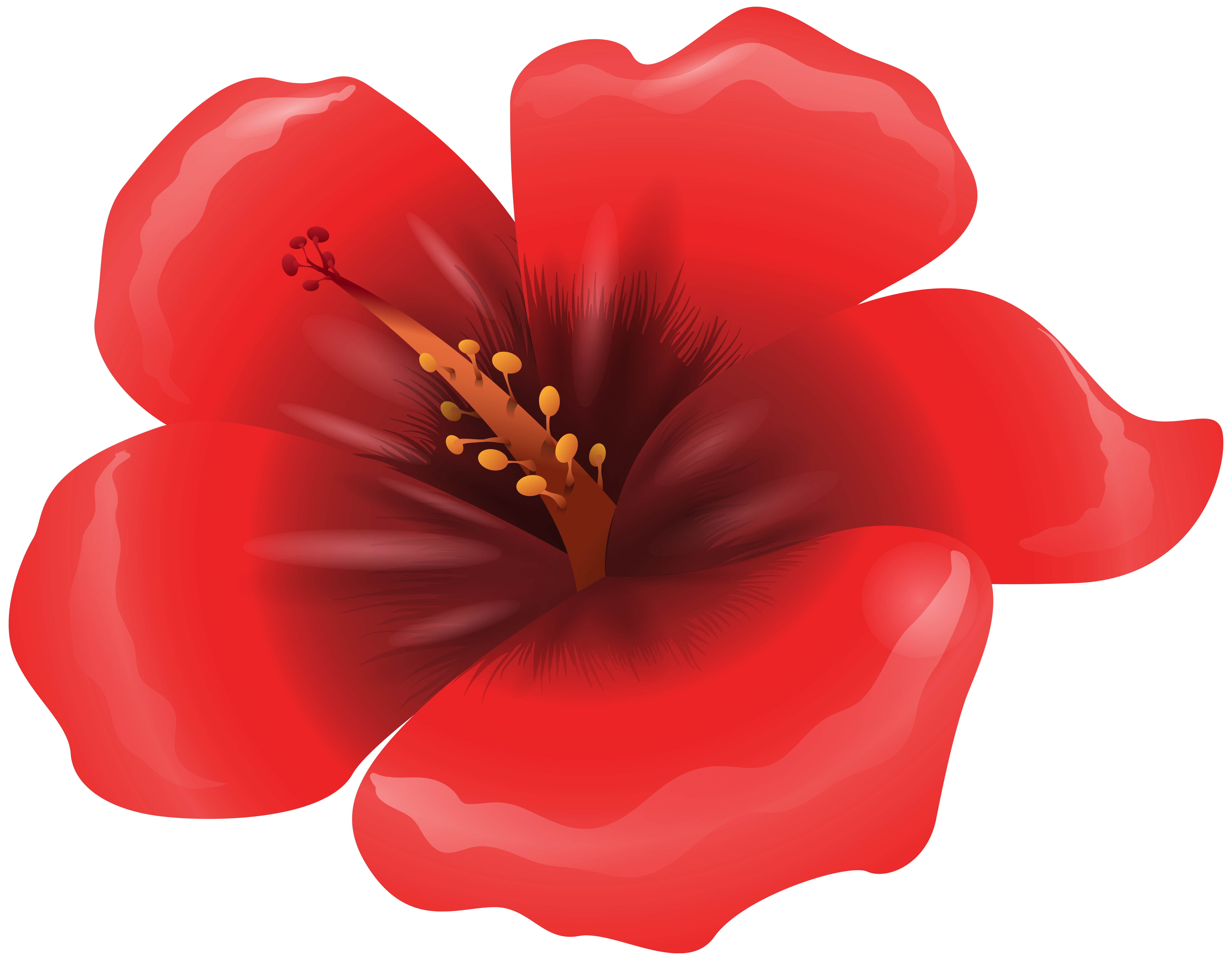 Large Red Flower Clipart PNG Image | Gallery Yopriceville - High ...