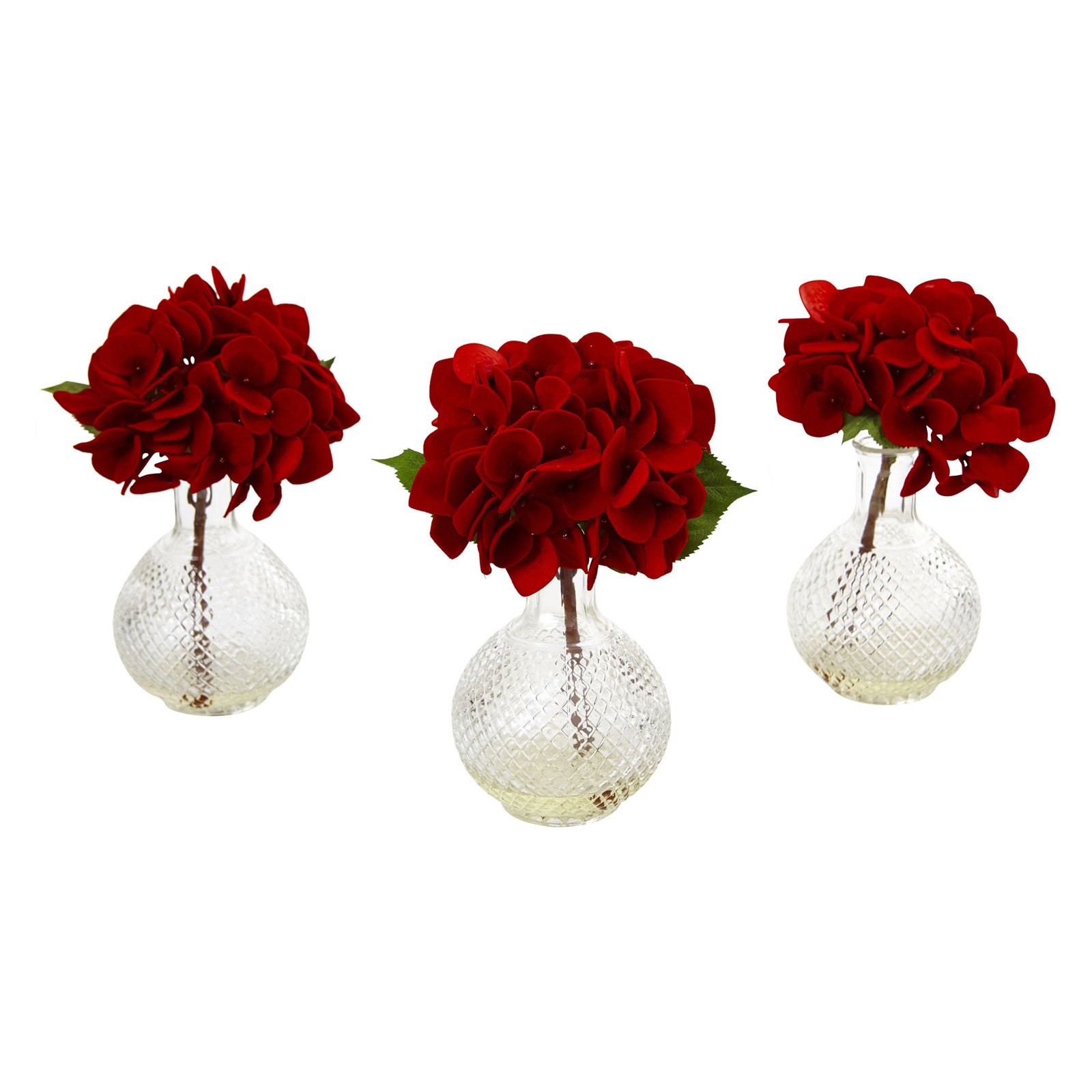 Rose Bush Silk Flower Arrangement with Vase, Red - Walmart.com