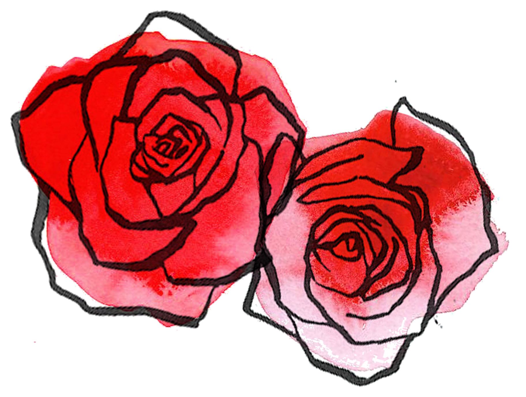 Red Flowers Drawing at GetDrawings.com | Free for personal use Red ...