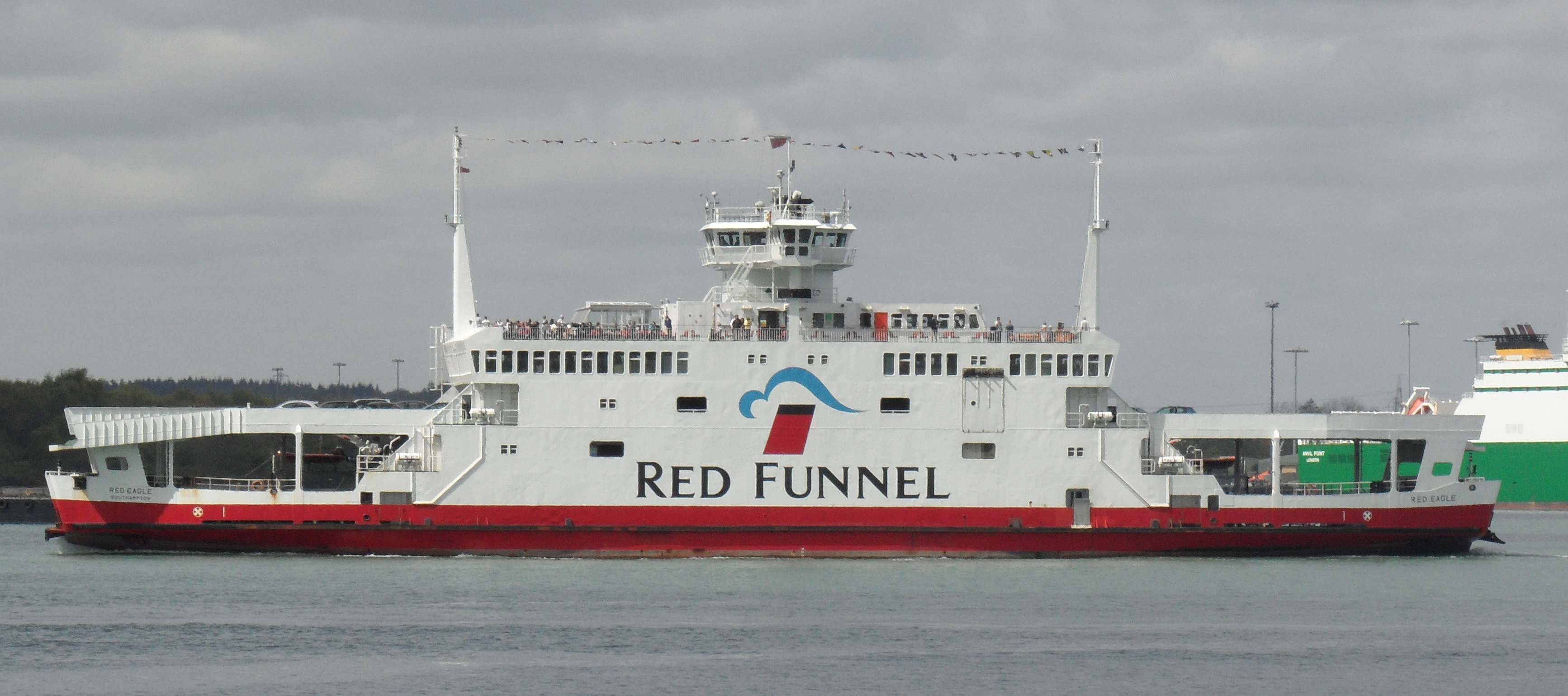 Red funnel ferry photo