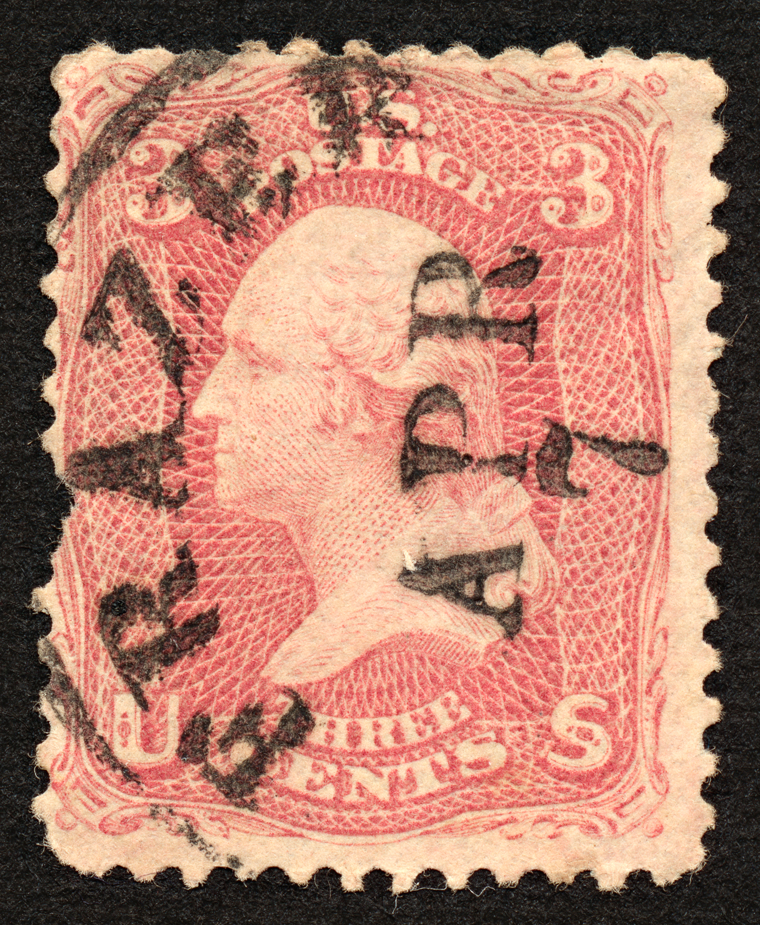Red George Washington Stamp, 3, Presidential, Scrap, Retro, HQ Photo