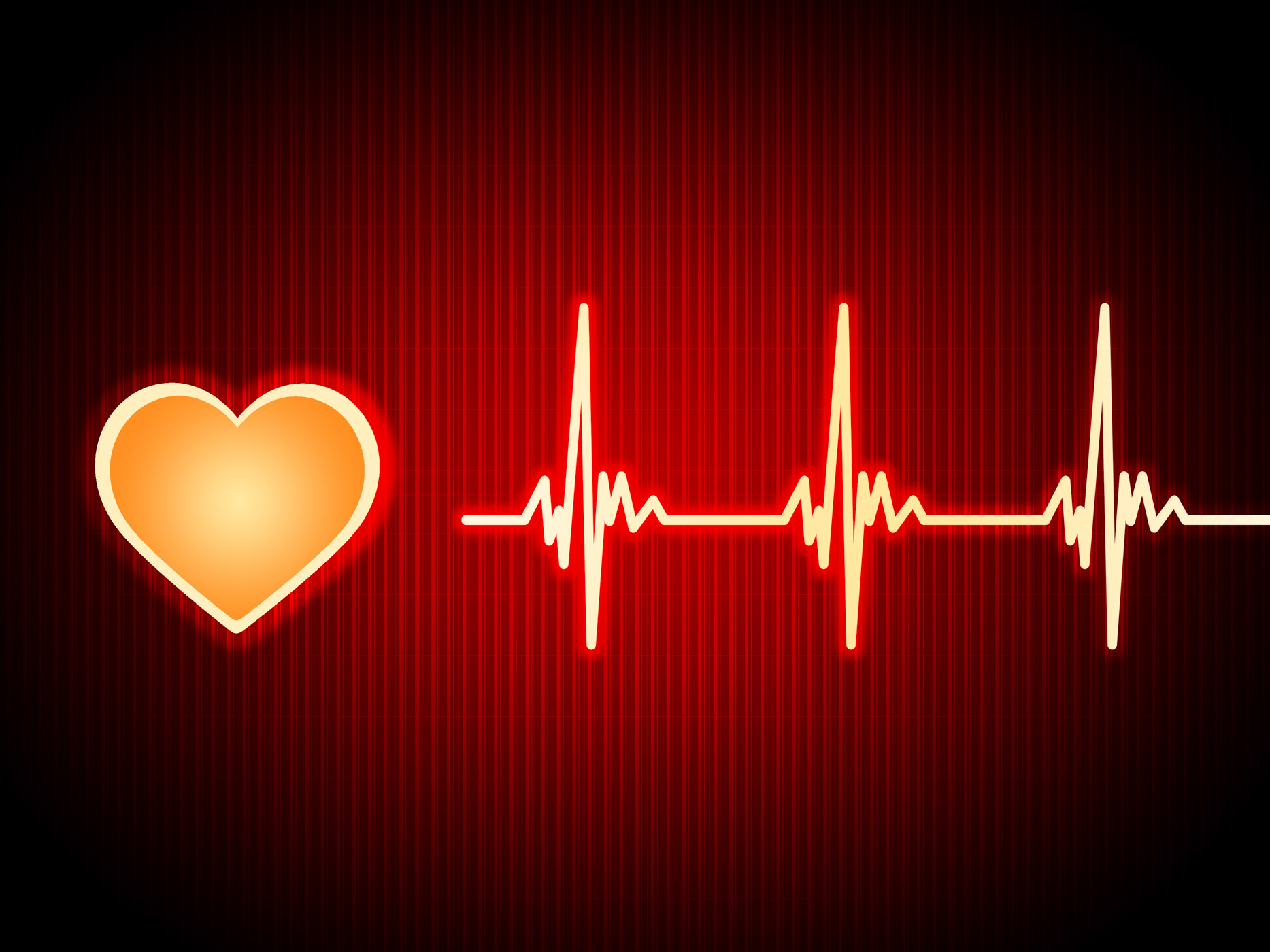 Red heart background shows pumping blood and alive photo