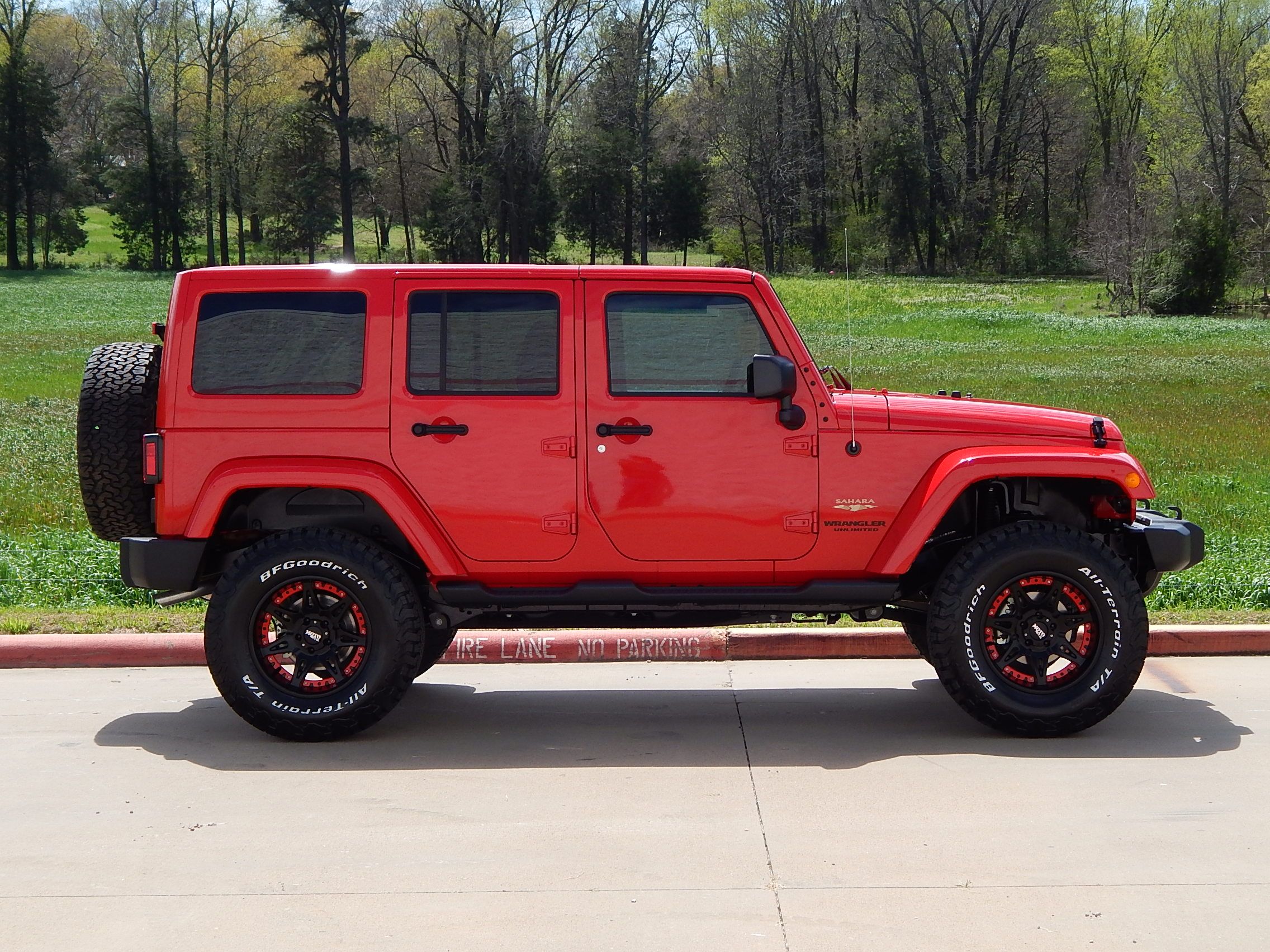 2015 Jeep Wrangler Unlimited Sahara in Firecracker Red! Check out ...