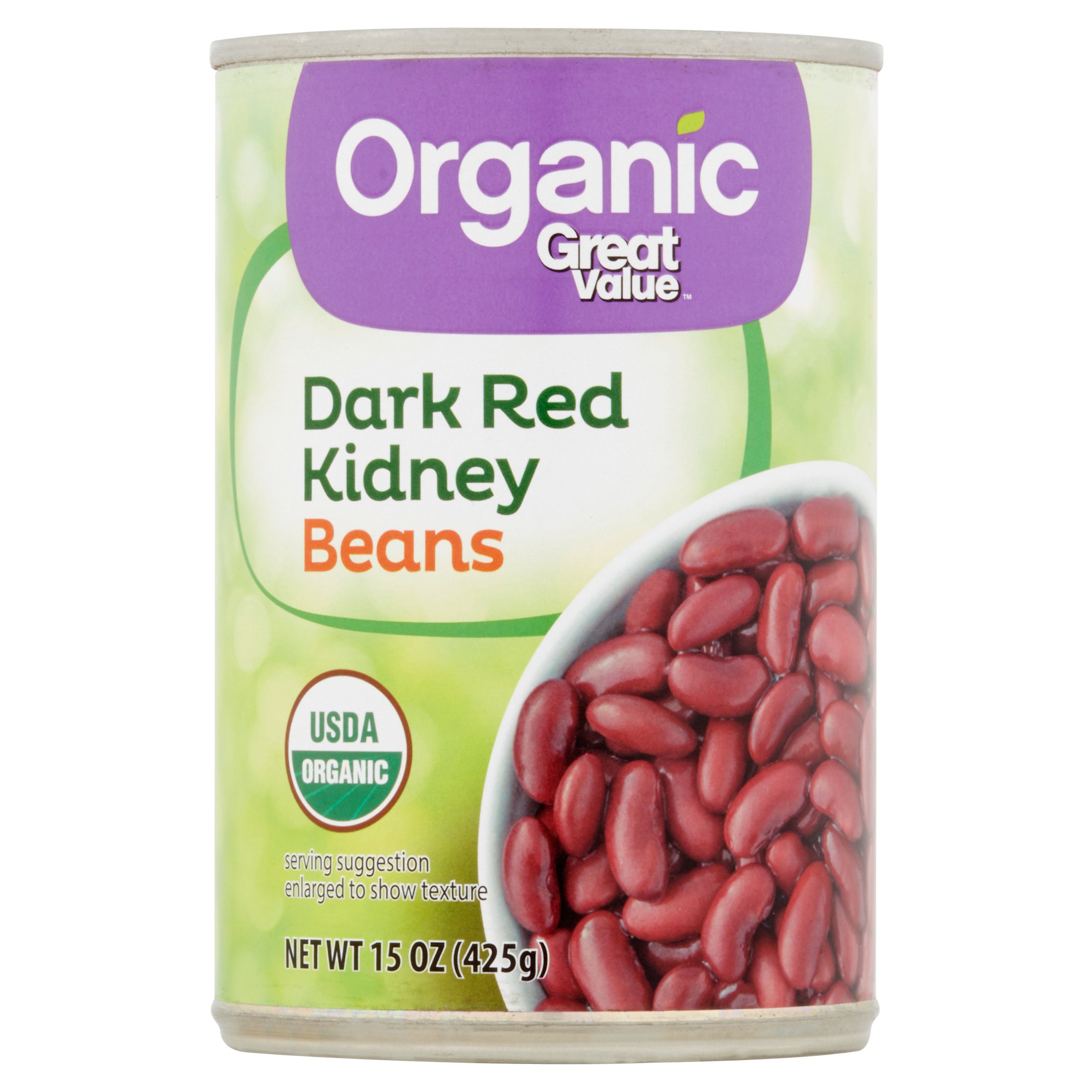 Great Value Organic Dark Red Kidney Beans, 15 oz - Walmart.com