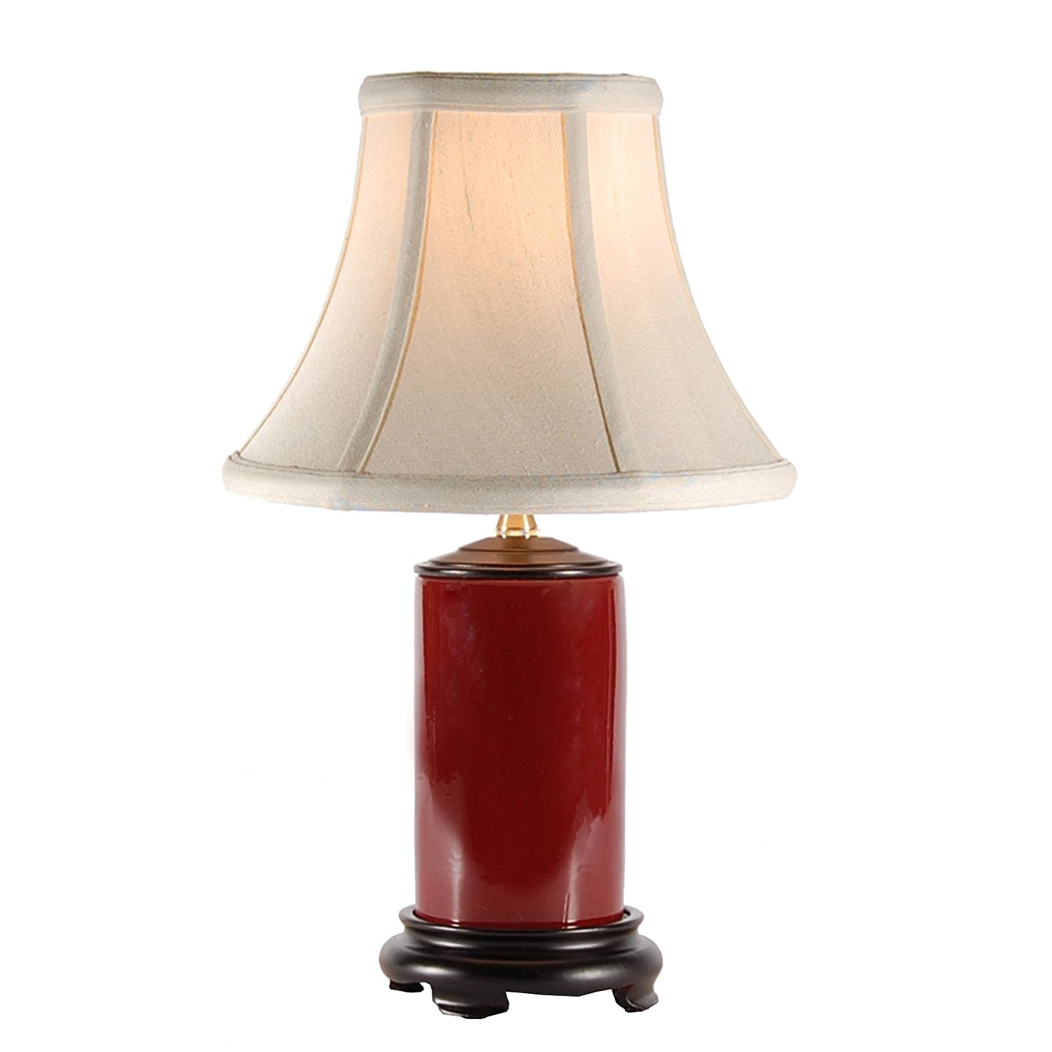 Small Red Porcelain Accent Table Lamp - - Amazon.com