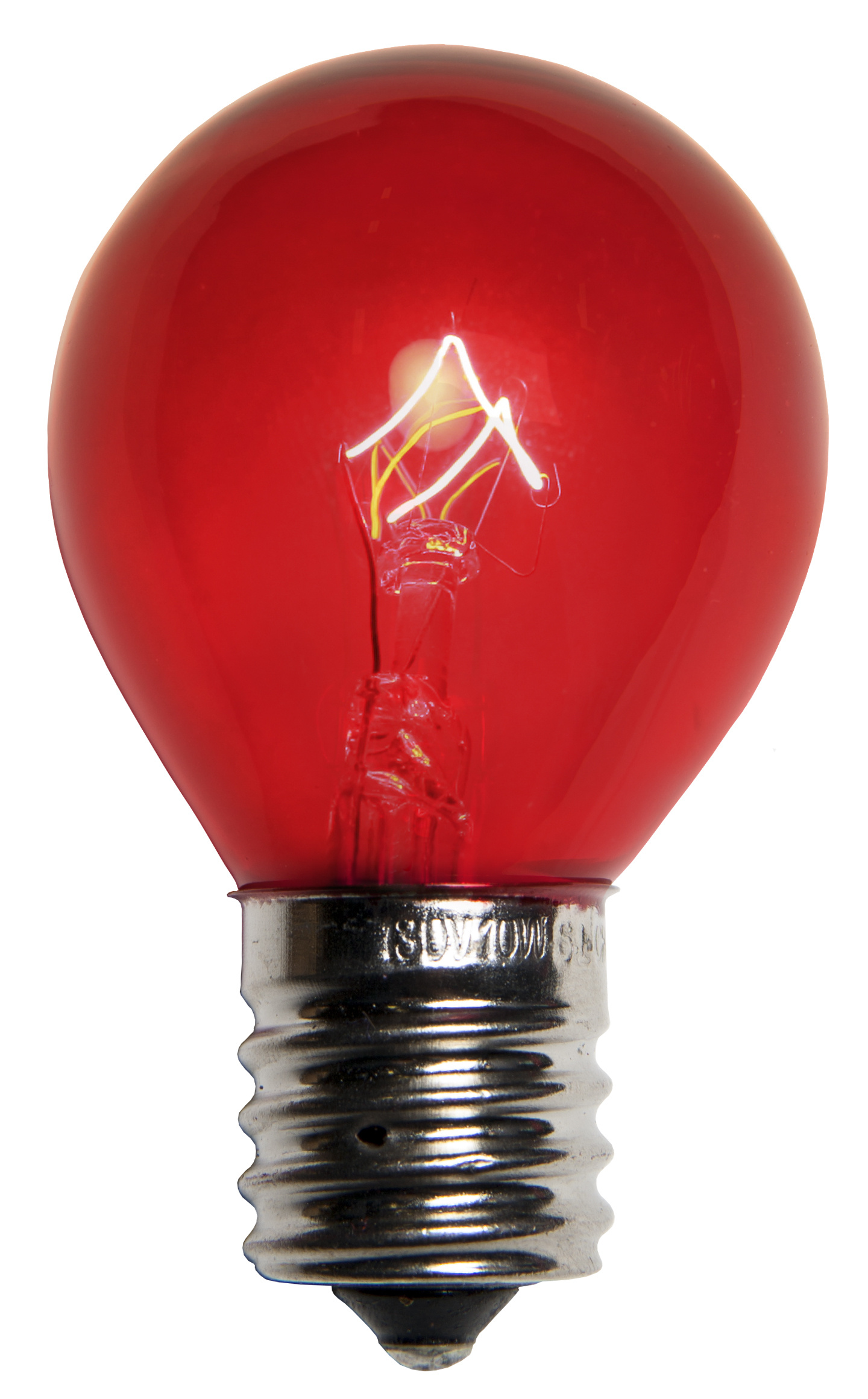 E17 Patio and Party Light Bulbs - S11 Transparent Red, 10 Watt ...