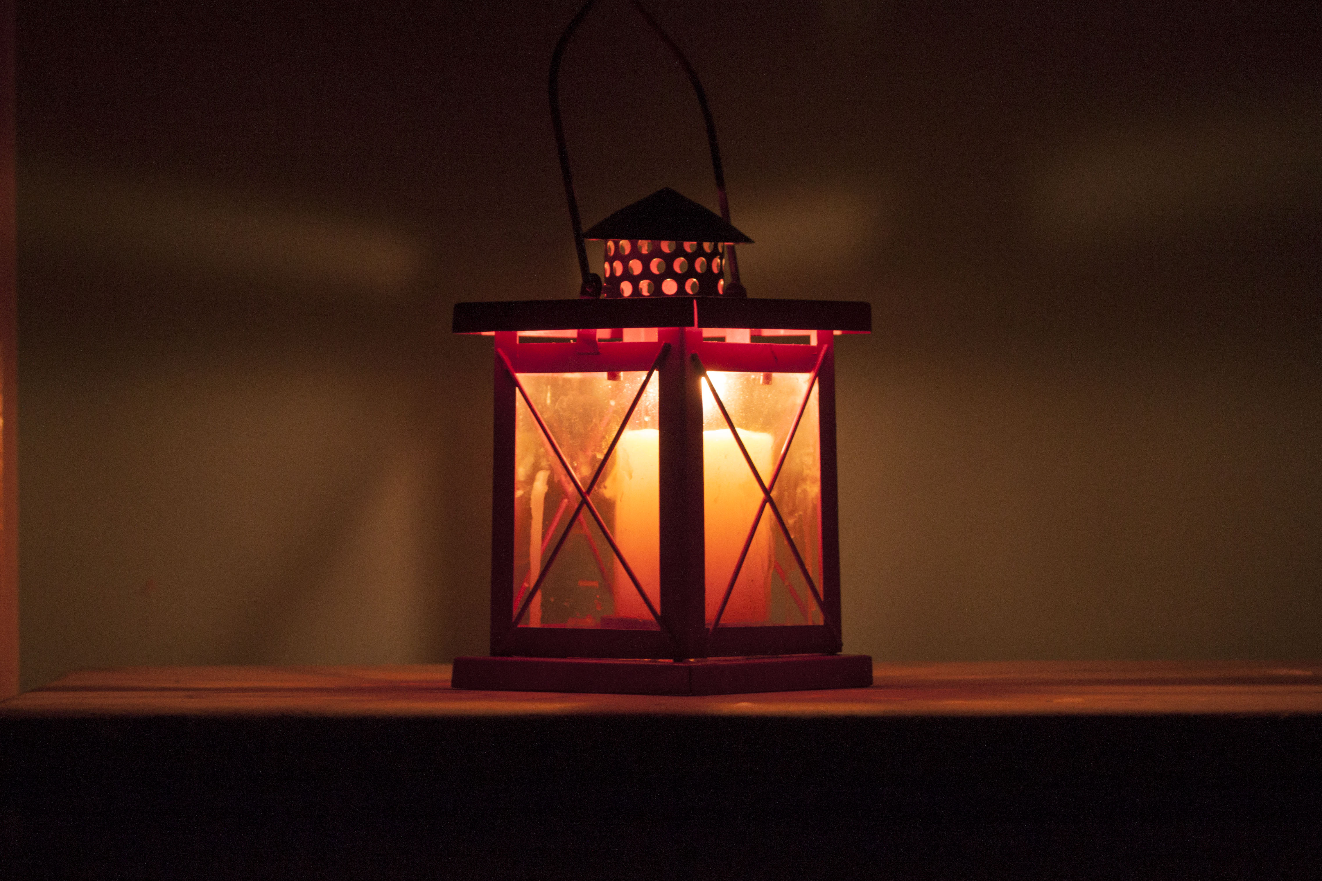 Red Lantern, Antique, Halloween, Shadow, Scary, HQ Photo