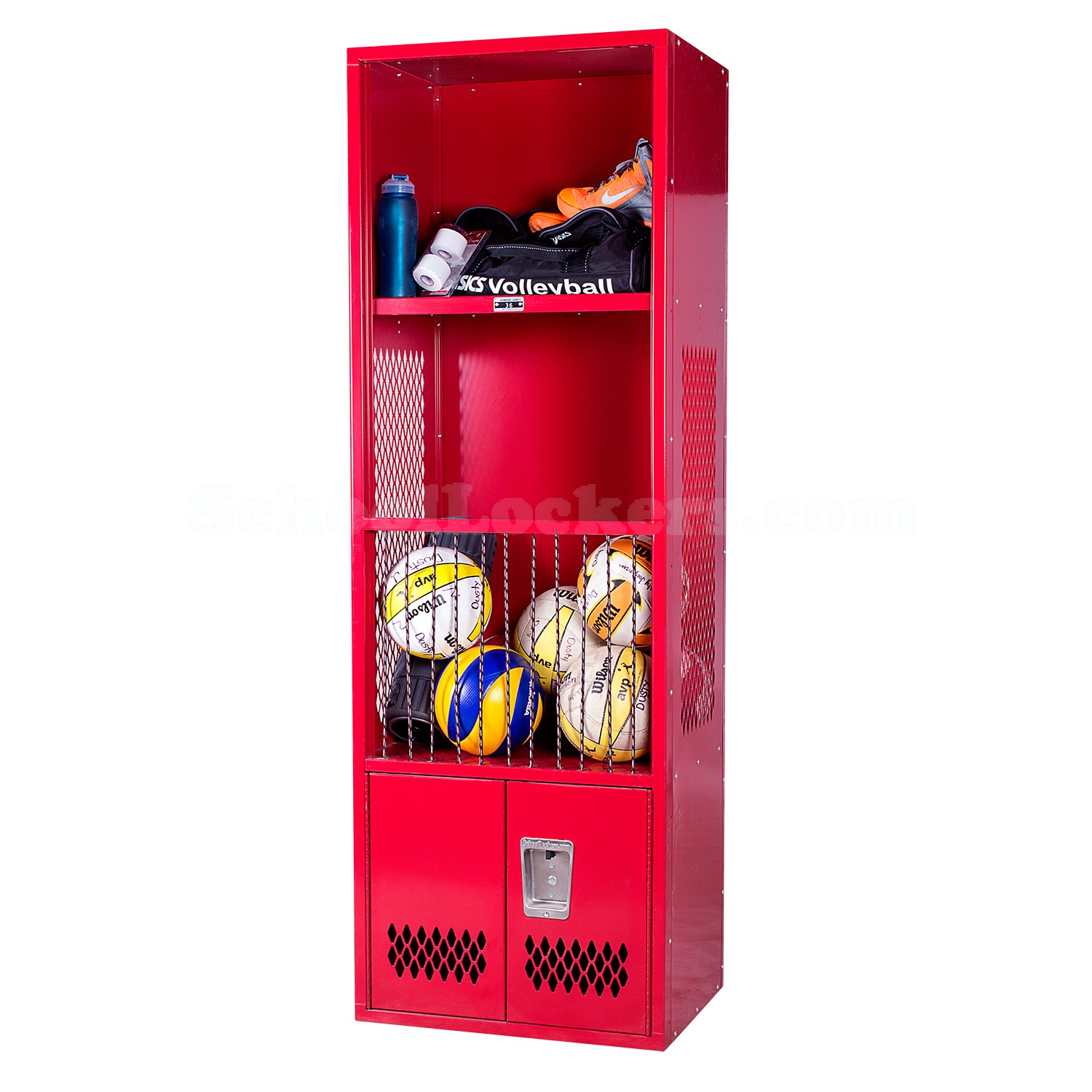 Red Volleyball Locker for Sale | SchoolLockers.com