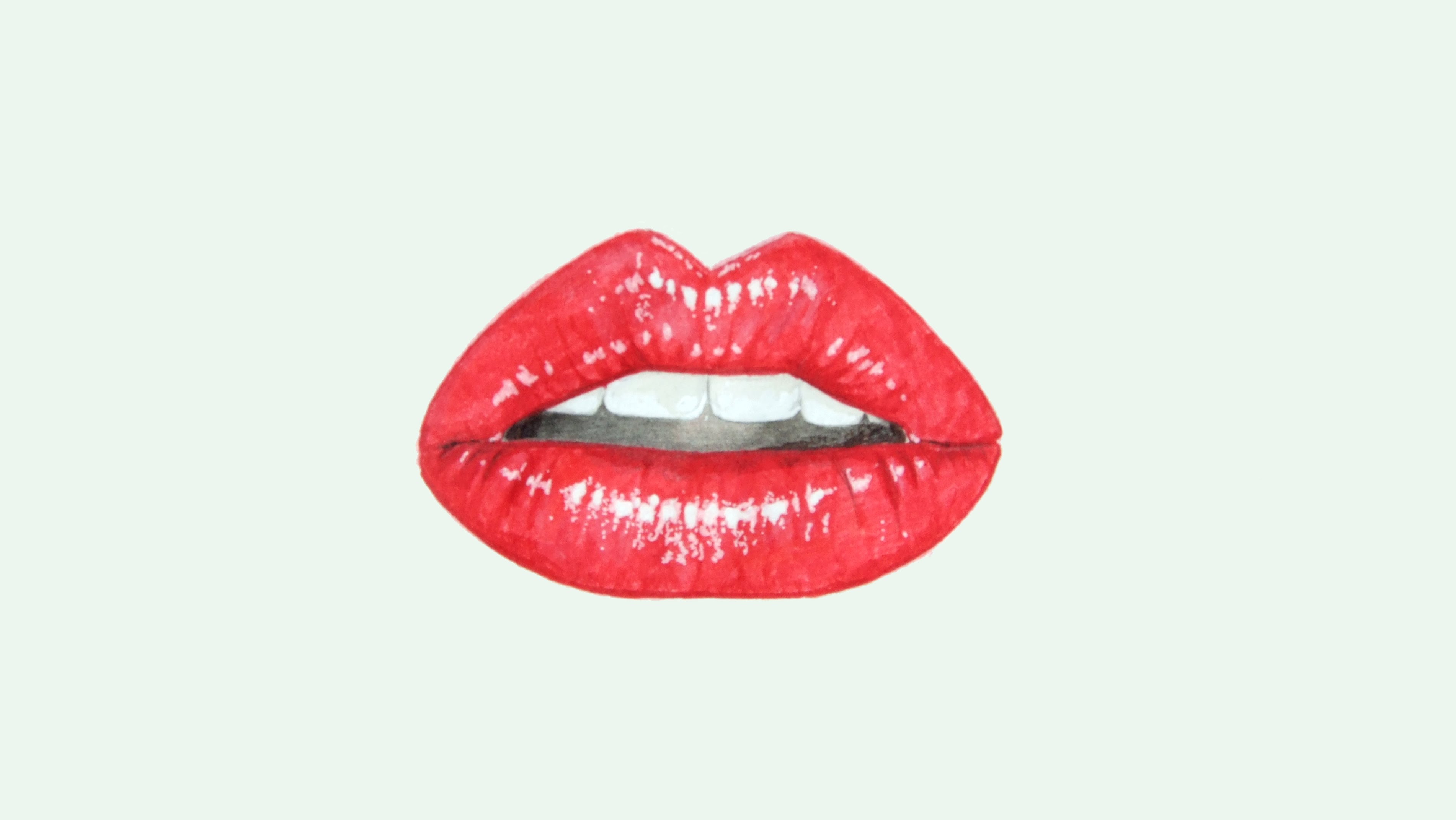 Red Lips Drawing at GetDrawings.com | Free for personal use Red Lips ...