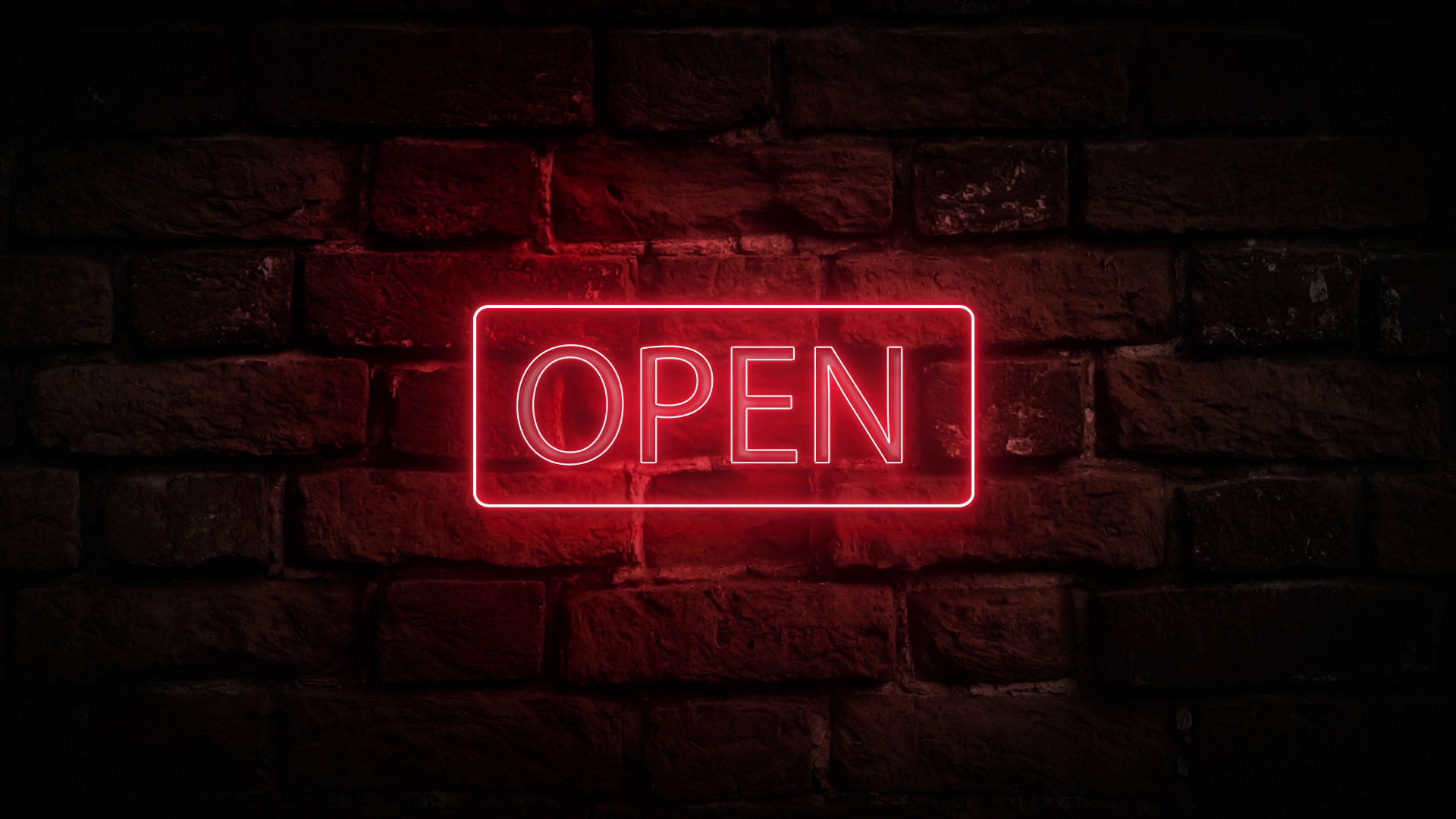 Red-blue neon sign open 24 hours Motion Background - Videoblocks